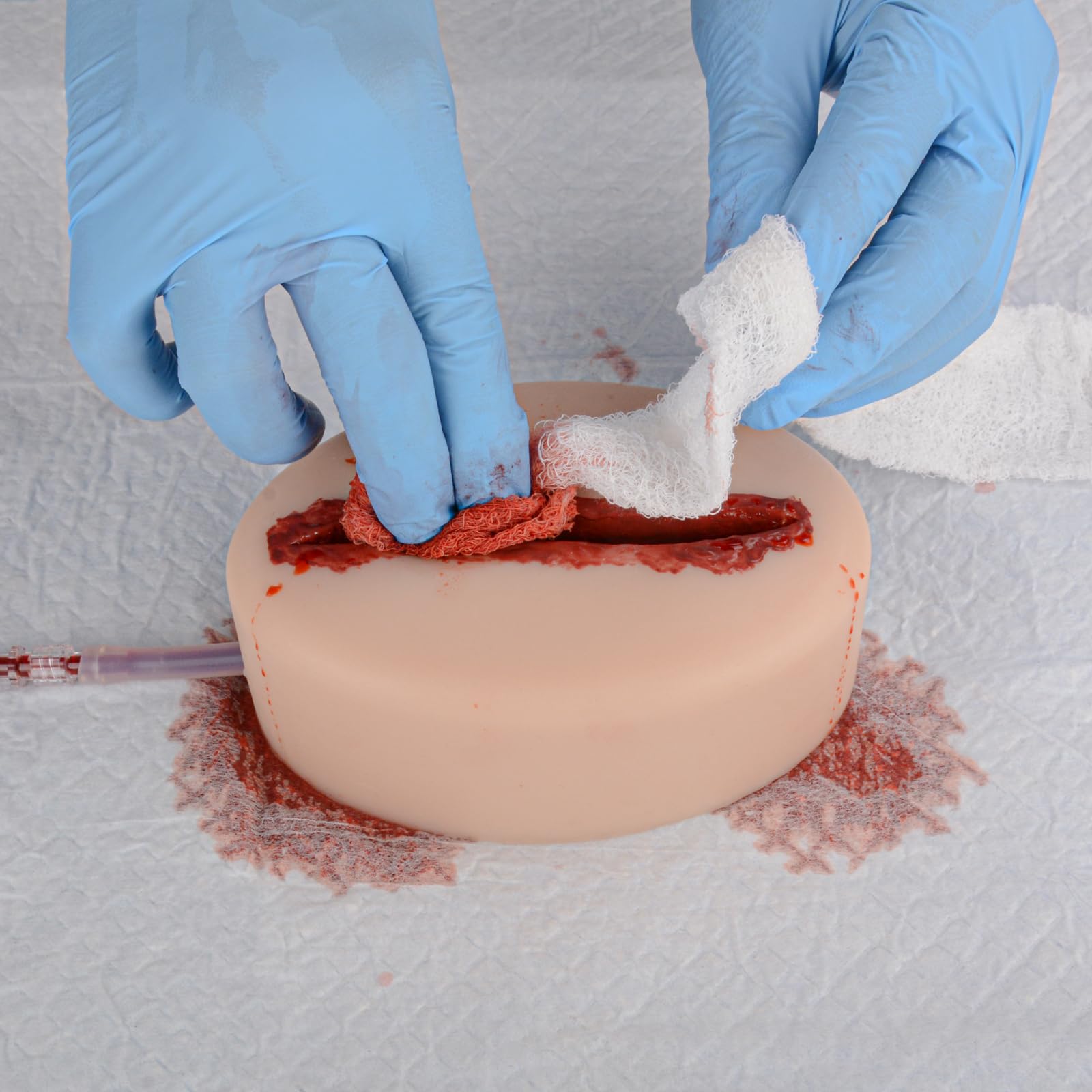 Laceration Wound Packing Trainer Kit - Stop The Bleed Training Kit for Medical Classes | First Aid Practice & Emergency Preparedness | Includes Portable Carrying Case