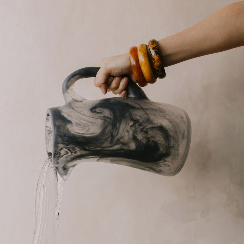 CDMX Design | Monica Calderon Studio Cha Cha Pitcher - Handcrafted Ceramic Pitcher for Water, Juice & Cocktails - Perfect for Home Bar, Kitchen & Dining Table Decor