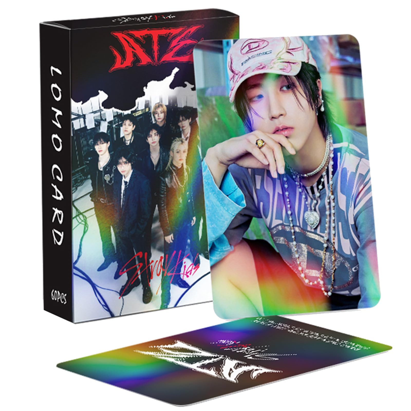 Stray Kids KPOP Photocard Set - 60 PCS Laser LOMO Cards for ATE Album | Kpop Collectibles, Fan Merchandise | Perfect Gift for Kpop Fans, Daughters - Ideal for Collection, Scrapbooking & Fan Events