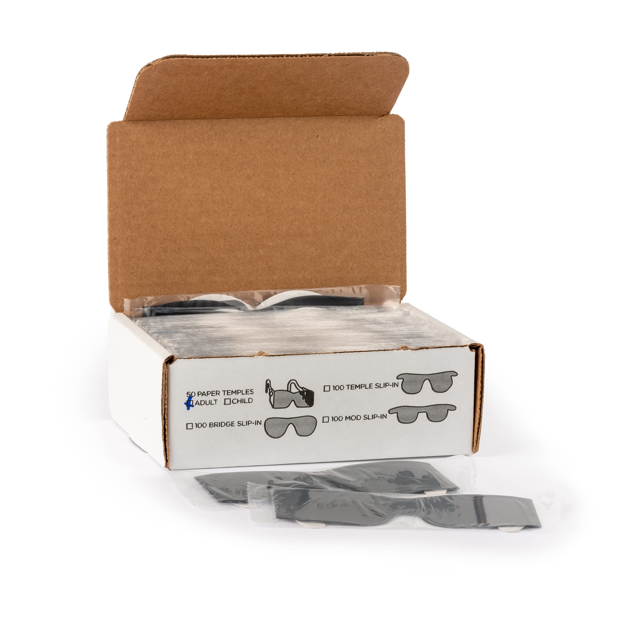 50 Pairs of Mydriatic Glasses with Temples - Disposable Eye Exam Glasses for Pupil Dilation - Perfect for Optometrists, Ophthalmologists & Medical Clinics