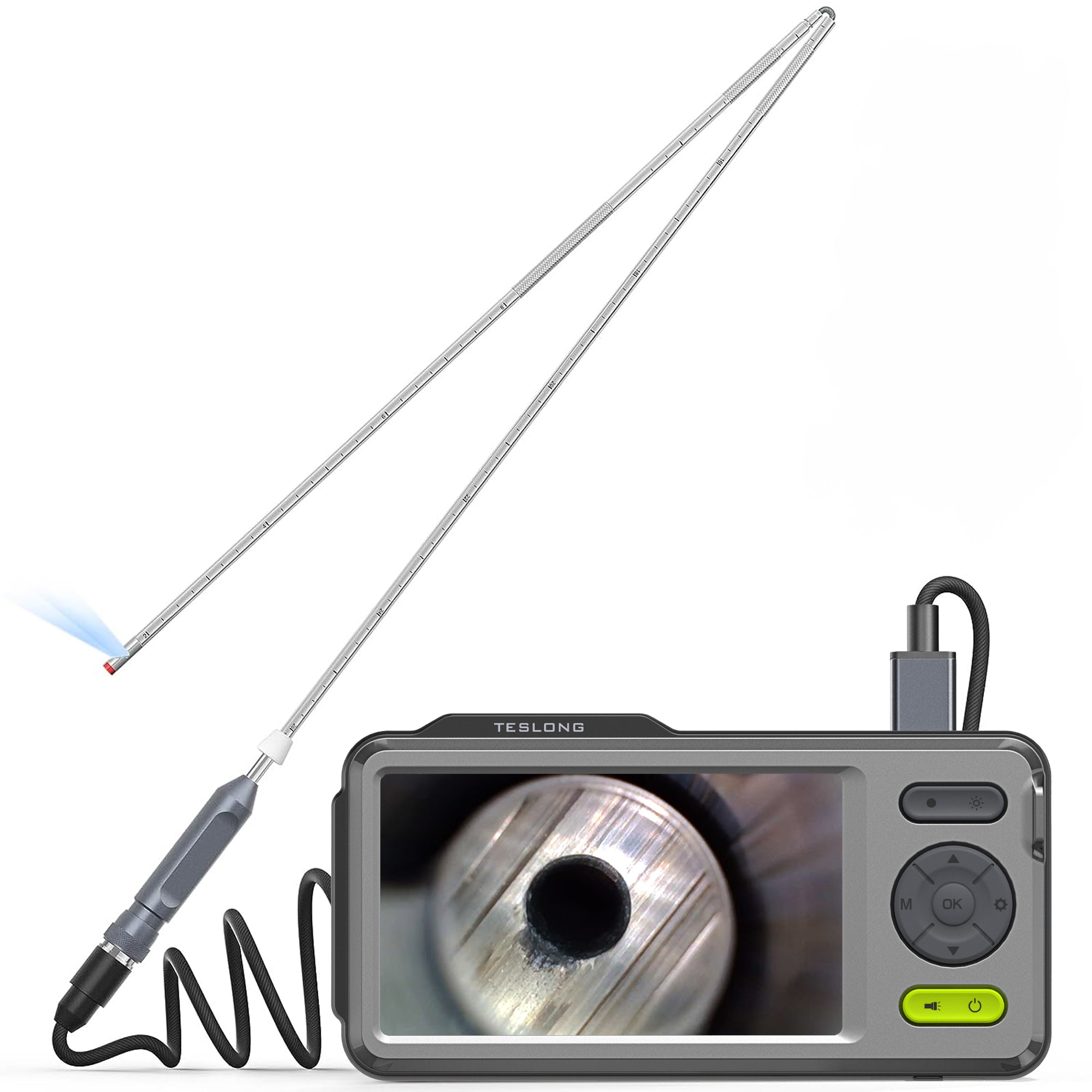 NTG200H 5 Inch IPS Screen Rifle Borescope - High Resolution Focus & Foldable Gun Inspection Tool for Firearm Cleaning, Maintenance & Hunting Accessories