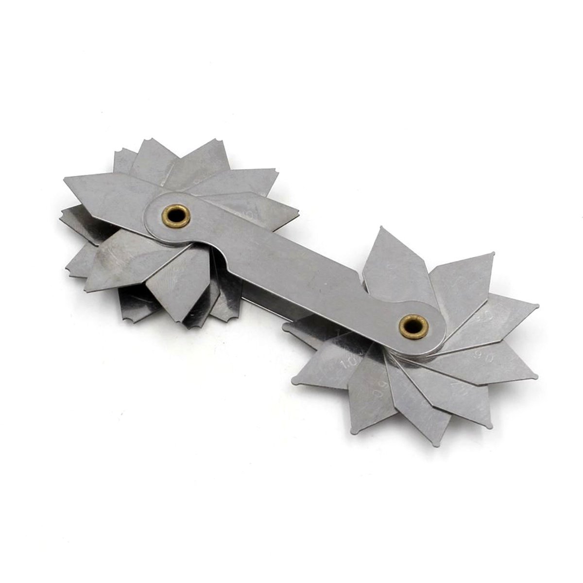 34-Piece Concave/Convex Arc Gage Fillet Set - R1 to 6.5mm Metric Measuring Tool - Portable Radius Gauge for Metalworking, Woodworking & DIY Projects