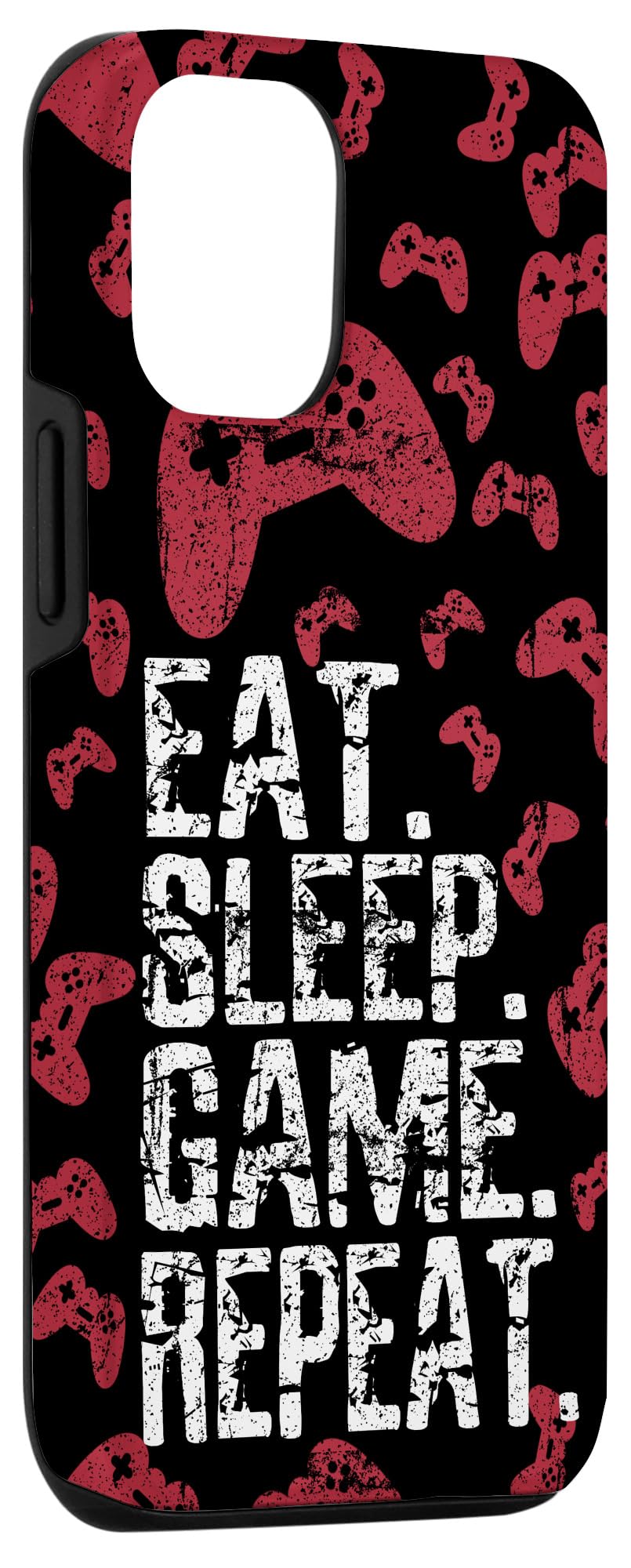 iPhone 12/12 Pro Case - Funny 'Eat Sleep Game Repeat' Design - Perfect Gift for Gamers, Boys & Teens - Ideal for Gaming, School & Everyday Use