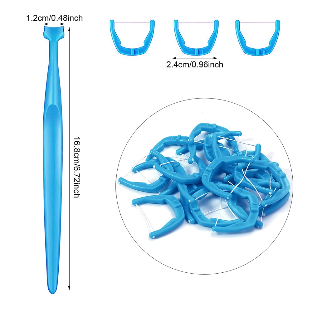 Eco-Friendly Reusable Dental Floss Holder with 100 Replacement Heads - Portable Teeth Cleaning Tool for Travel & Home Oral Care