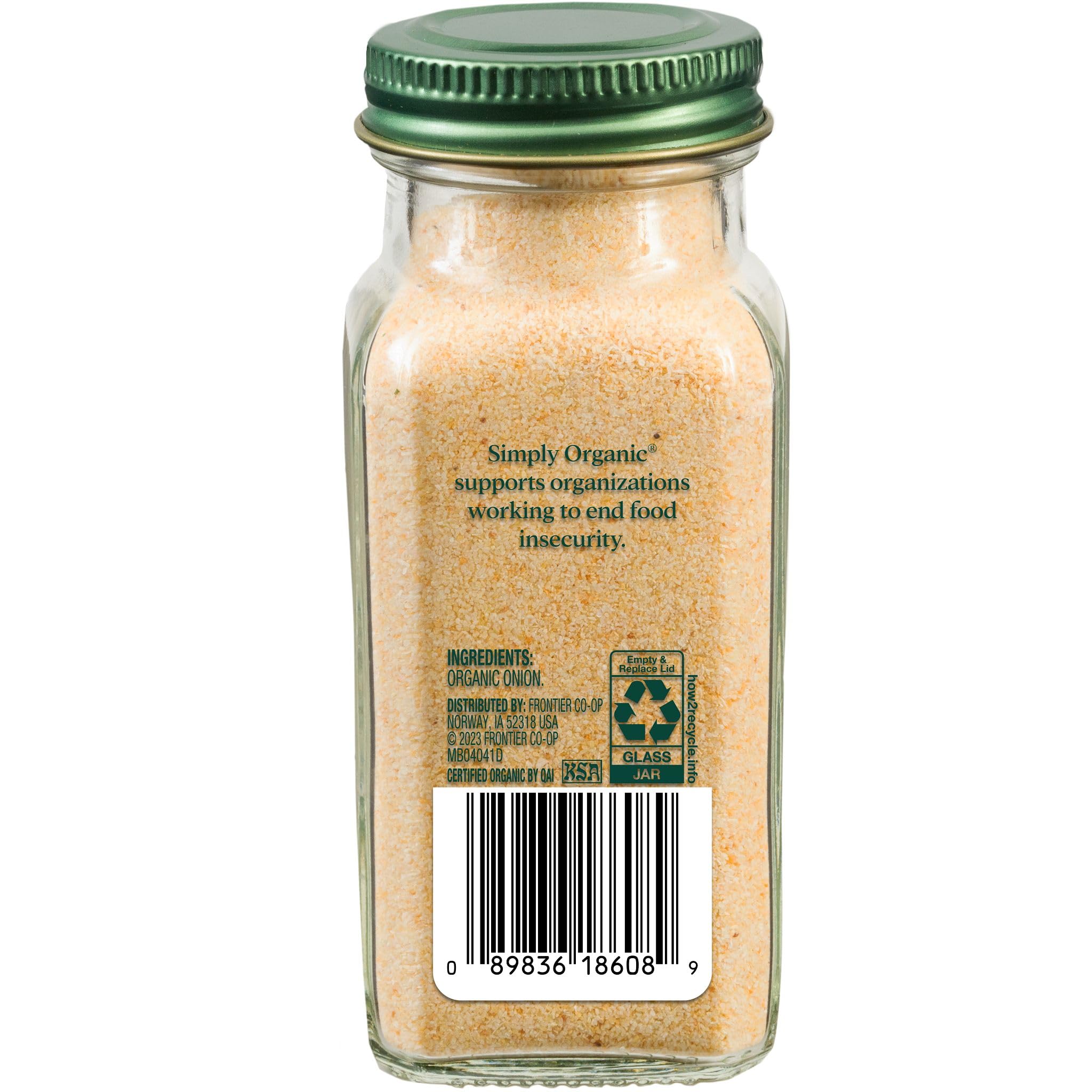 Simply Organic White Onion Powder, Certified Organic | 3 oz | Pack of 4 | Allium cepa | Gluten-Free & Non-GMO | Perfect for Cooking, Baking & Seasoning Soups, Sauces & Meats