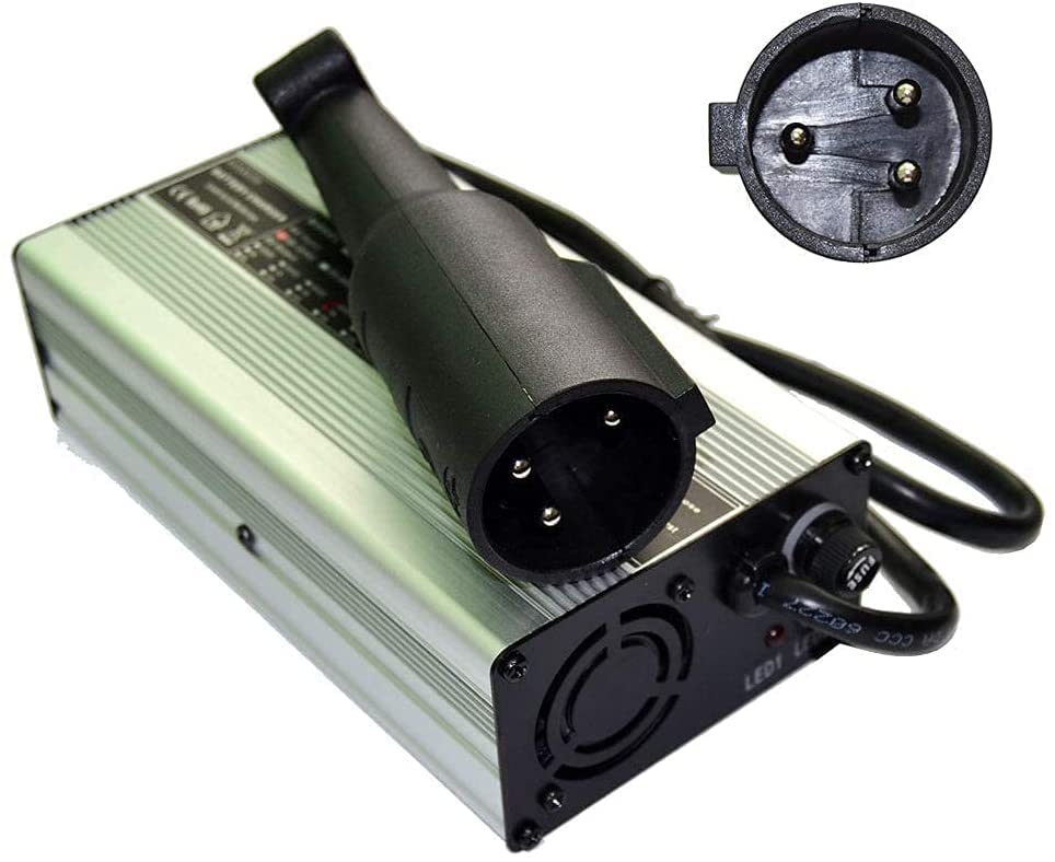 48V 6AMP Golf Cart Battery Charger for Club Car with 3-Pin Round Connector | Fast Charging & Durable | Perfect for Golf Courses, Resorts & Home Use