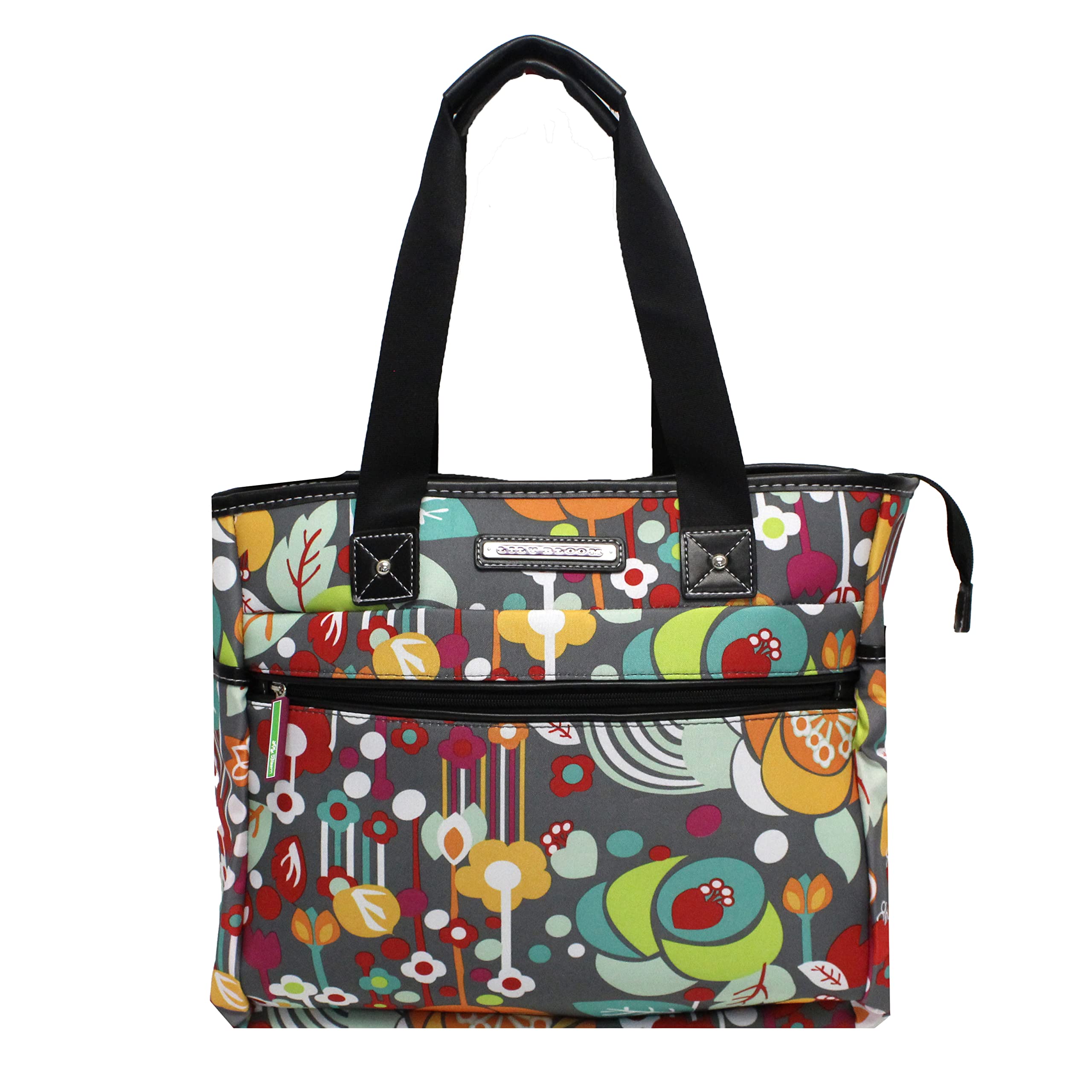 Lily Bloom Women's Large Capacity Tote Bag - Stylish Patterned Satchel Shoulder Handbag for Work, Travel & Everyday Use
