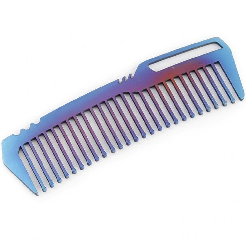 Wudaizhi Mini Portable Titanium Alloy Comb - Ultra Light EDC Titanium Hair Comb for Men & Women - Perfect for Travel, Outdoor Adventures and Everyday Carry Accessories