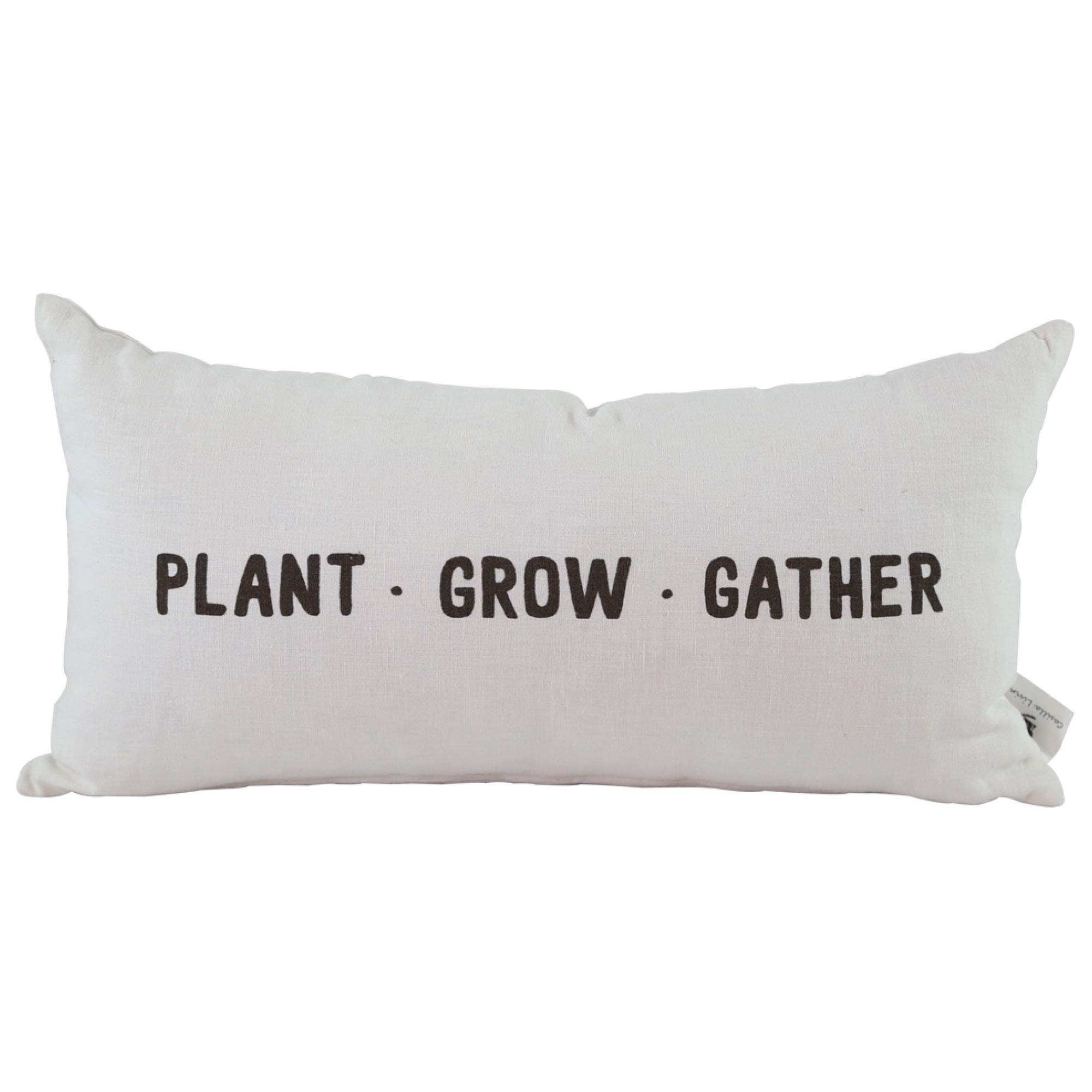 Latter-Day Home Plant Grow Gather Throw Pillow - Inspirational Decorative Pillow with Quotes for Home, Office & Farmhouse Decor - 12'' x 24'' - Perfect for Sofa, Bedroom and Cozy Reading Nook