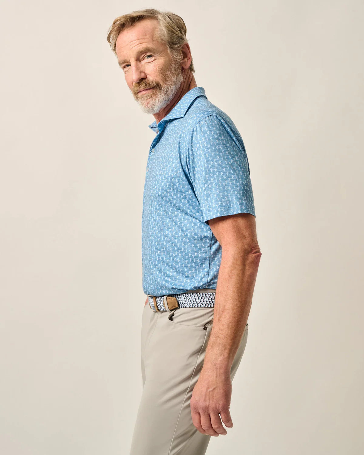 Johnnie-O SS Print Knit Mojave - Stylish Men's Short Sleeve Shirt for Casual Wear, Golf & Summer Outfits