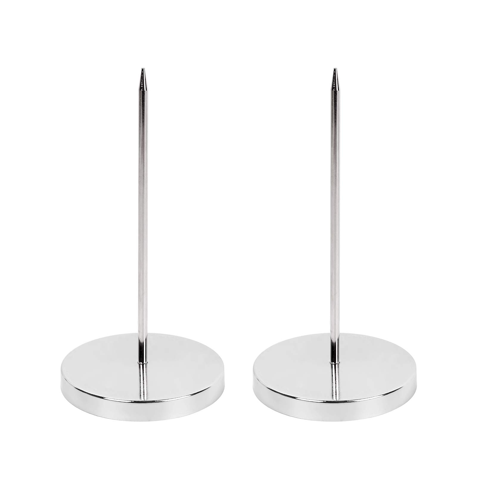 2PCS Stainless Steel Bill Fork & Paper Holder Spike - Durable Check Bill Holder & Memo Organizer for Office, Restaurant, and Home Use