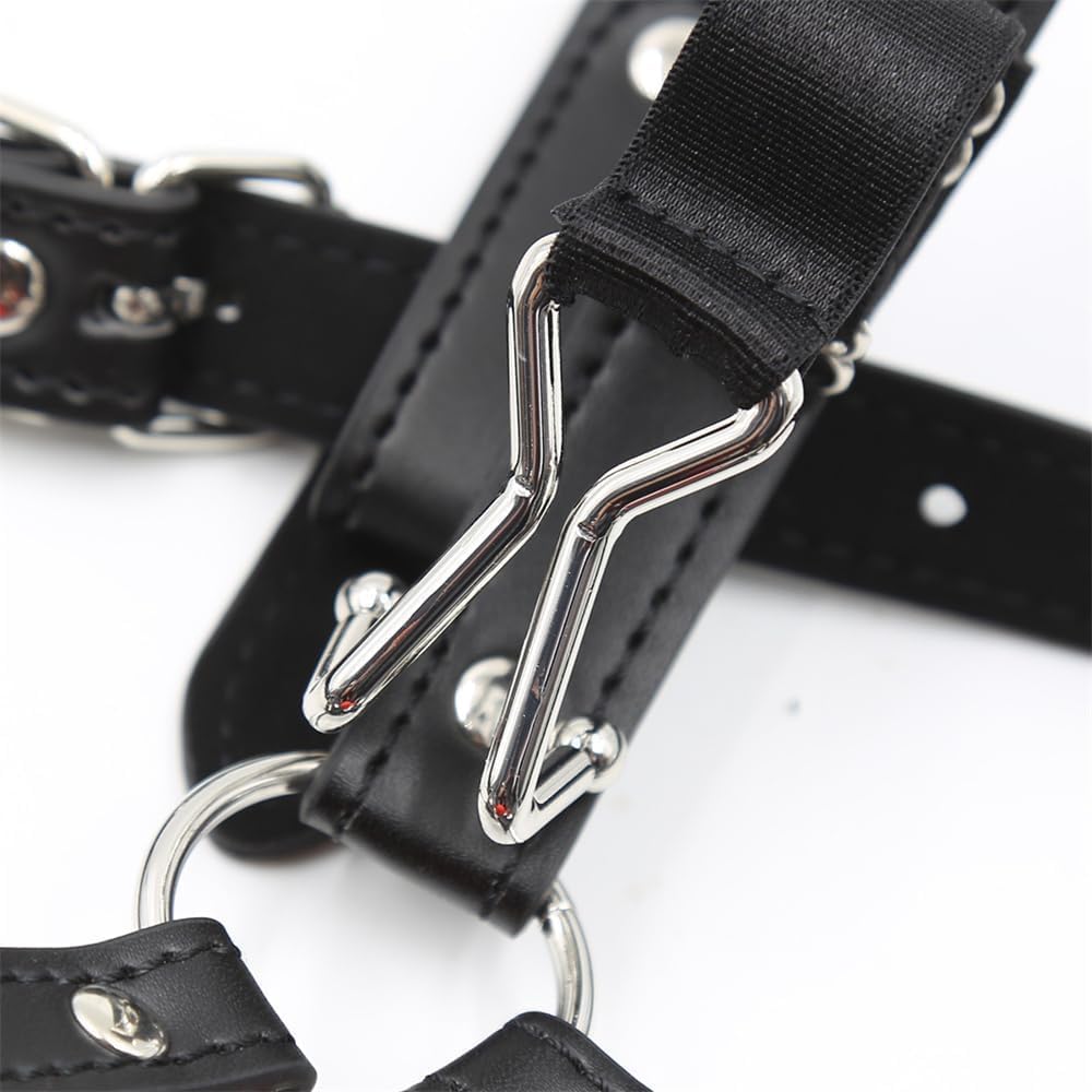 Metal Nose Hook Ball Gag - Adjustable BDSM Bondage Toy for Adults - Perfect for Roleplay & Sensory Play