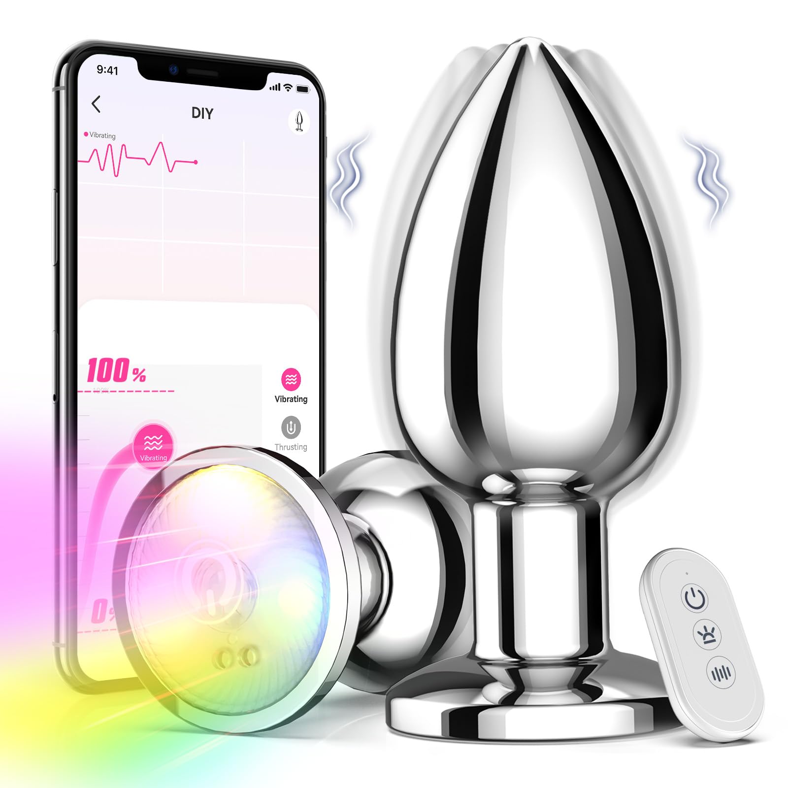 Vibrating Butt Plug with Remote - 10 Modes for Couples & Solo Play