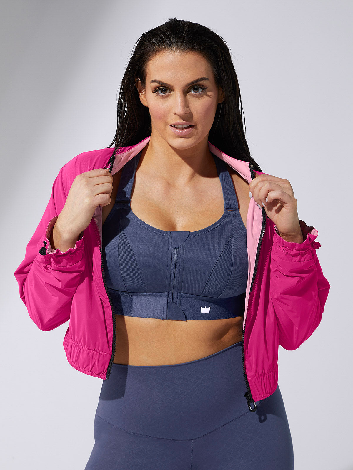 Stylish Cropped Windbreaker Jacket for Women - Lightweight & Water-Resistant Outdoor Wear - Perfect for Running, Hiking & Spring Fashion