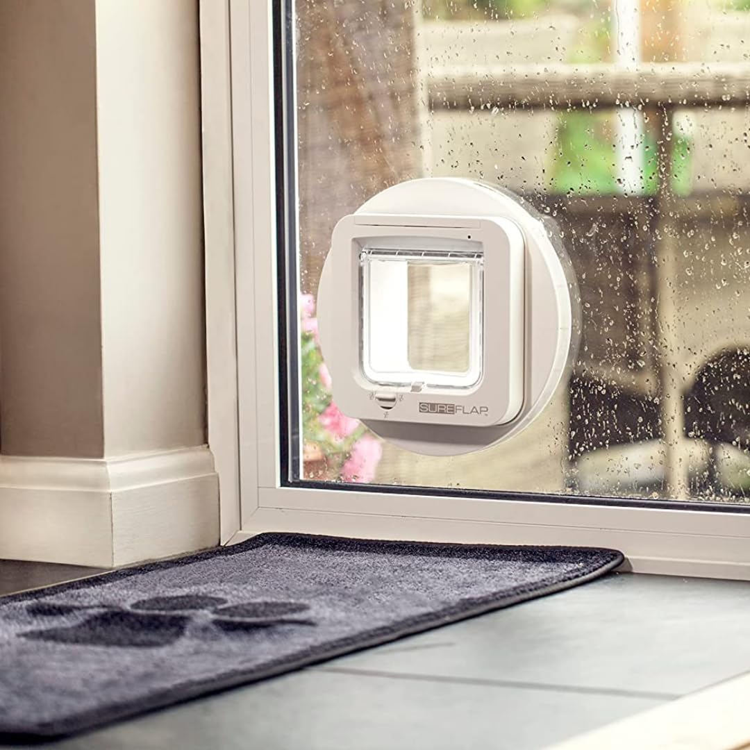 SureFlap Microchip Cat Flap - Smart Entry for Cats with Microchip ID, White, 4.75