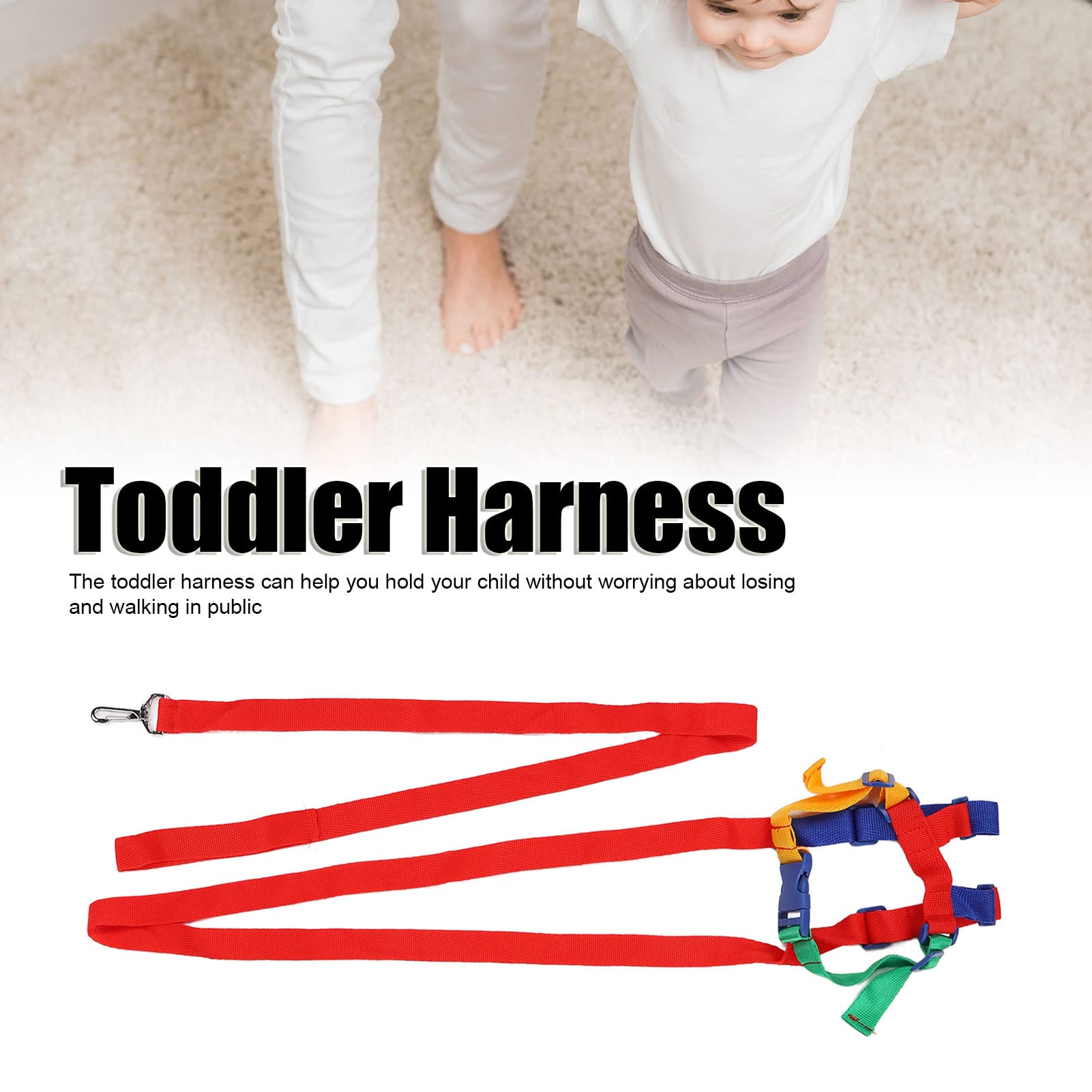 **Breathable Adjustable Toddler Harness with Shoulder Straps - Anti-Lost Safety Leash for Babies & Kids - Perfect for Outdoor Walks, Shopping & Travel**