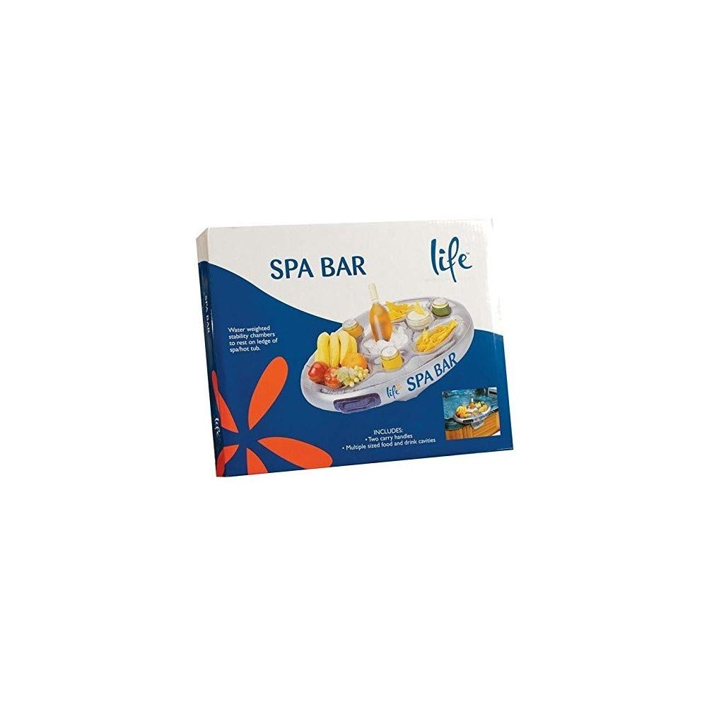 Perfect Pools Official Spa Bar - Inflatable Hot Tub Side Tray for Drinks & Snacks | Durable Floating Drink Holder | Ideal for Pool Parties, Backyard Relaxation & Spa Days