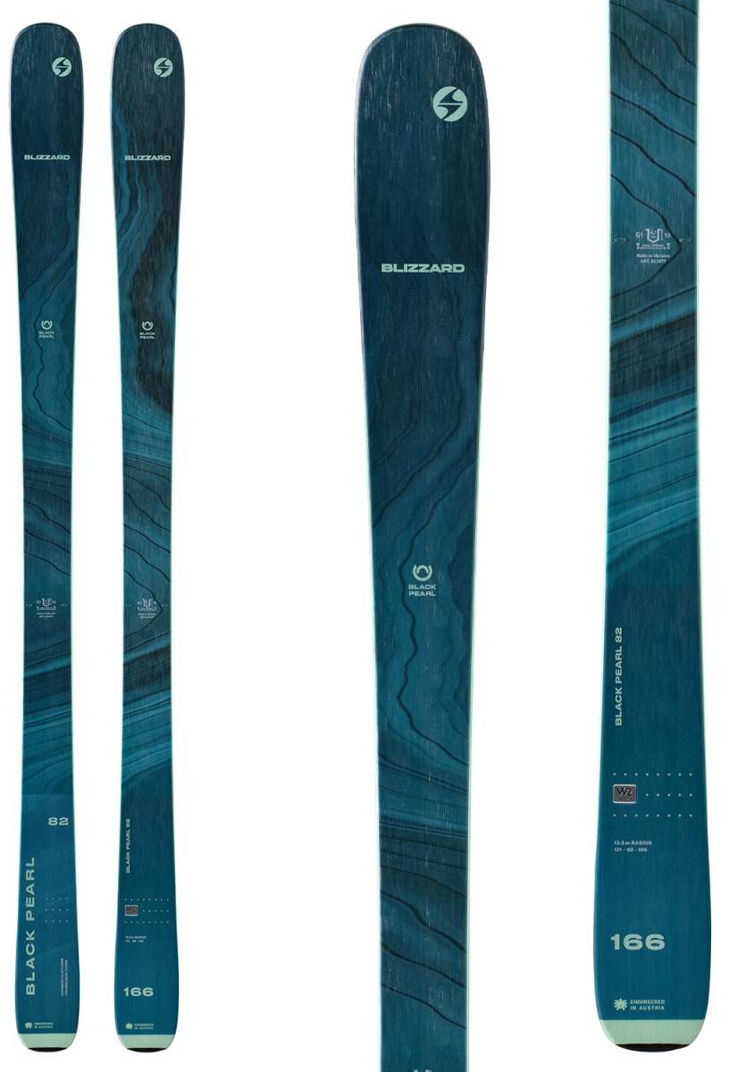 Blizzard Women's Black Pearl 82 All-Mountain Skis 2024 - Perfect for Groomed Runs & Powder Days | Best Women's Skis for Intermediate to Advanced Skiers