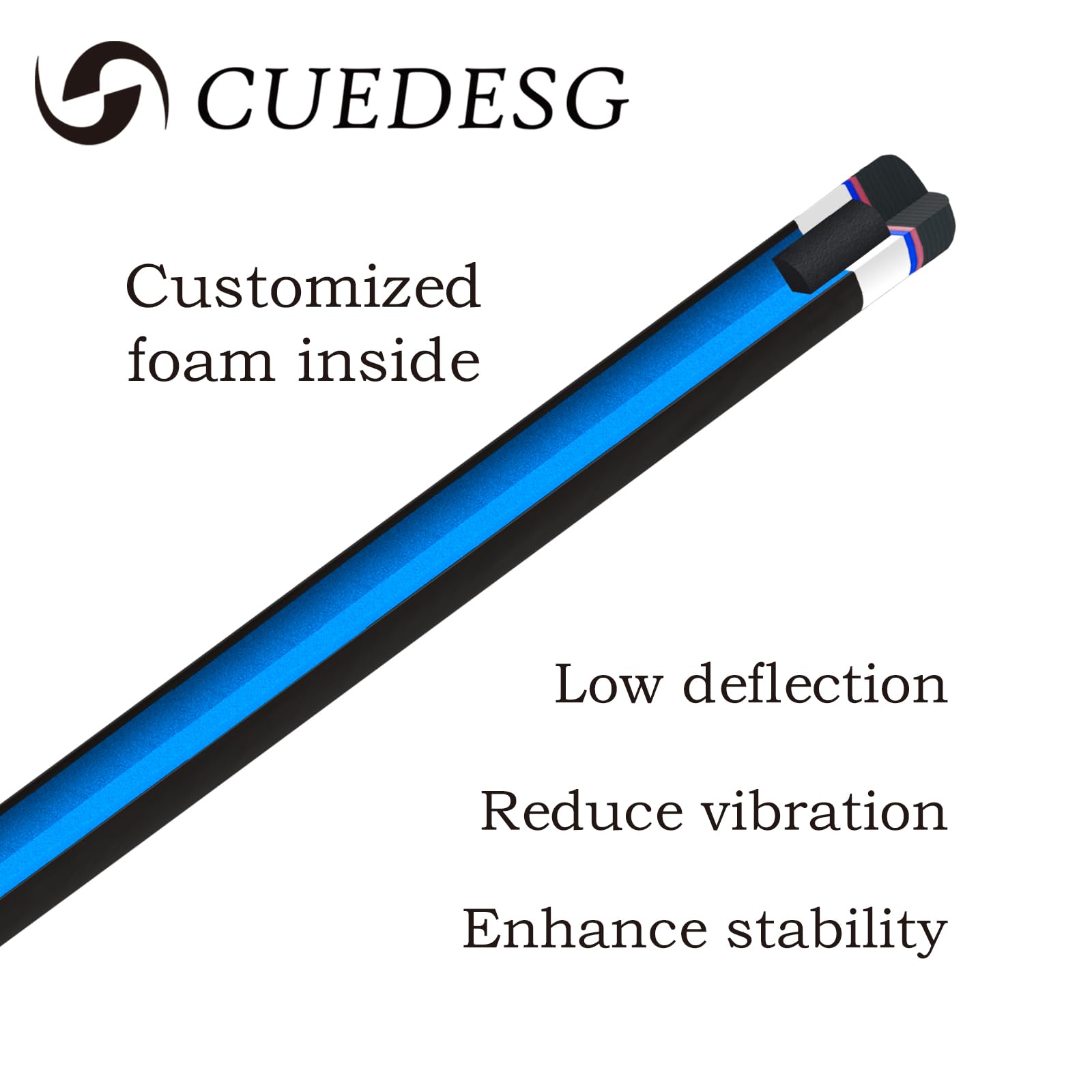 Premium Carbon Fiber Pool Cue Stick - 10.5mm/11.8mm/12.5mm Low Deflection Shaft with Rare Wood Butt - Professional Billiard Cue with Protective Case - Perfect for Tournament Play & Home Pool Tables