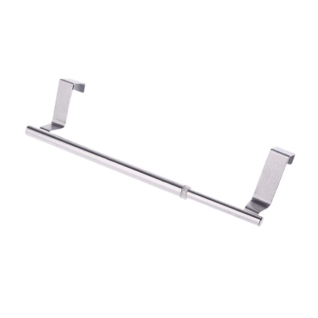 SOFEA Extendable Over Door Towel Rack - Stainless Steel Hanging Holder for Bathroom, Kitchen, Hotel & Cabinet - Space Saving Storage Solution for Towels, Robes & Clothes