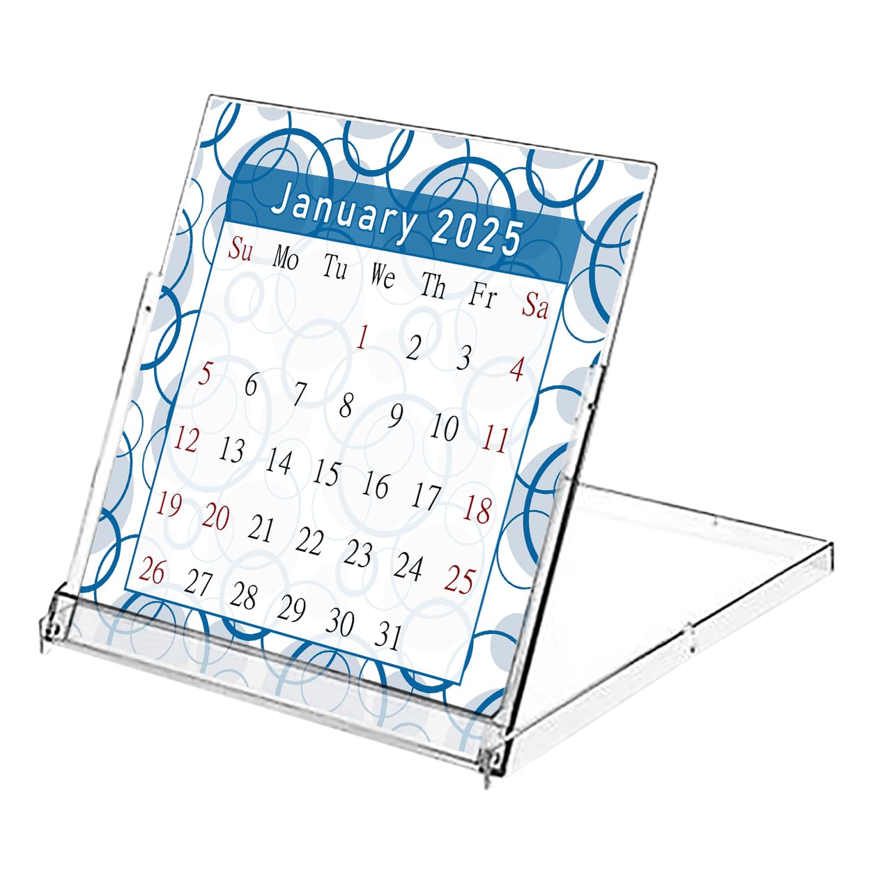 2025 CD-Style Desk Calendar - 12 Month Planner with CD Case Stand | Office Decor, Christmas Gift Idea | Perfect for Work Desk, Home Office & Holiday Gifting (Edition #04)