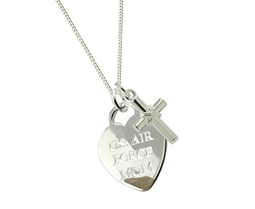Custom Plated Air Force Mom Necklace CX - Personalized Military Jewelry Gift for Air Force Moms, Wives & Daughters | Perfect for Mother's Day, Military Appreciation & Everyday Wear