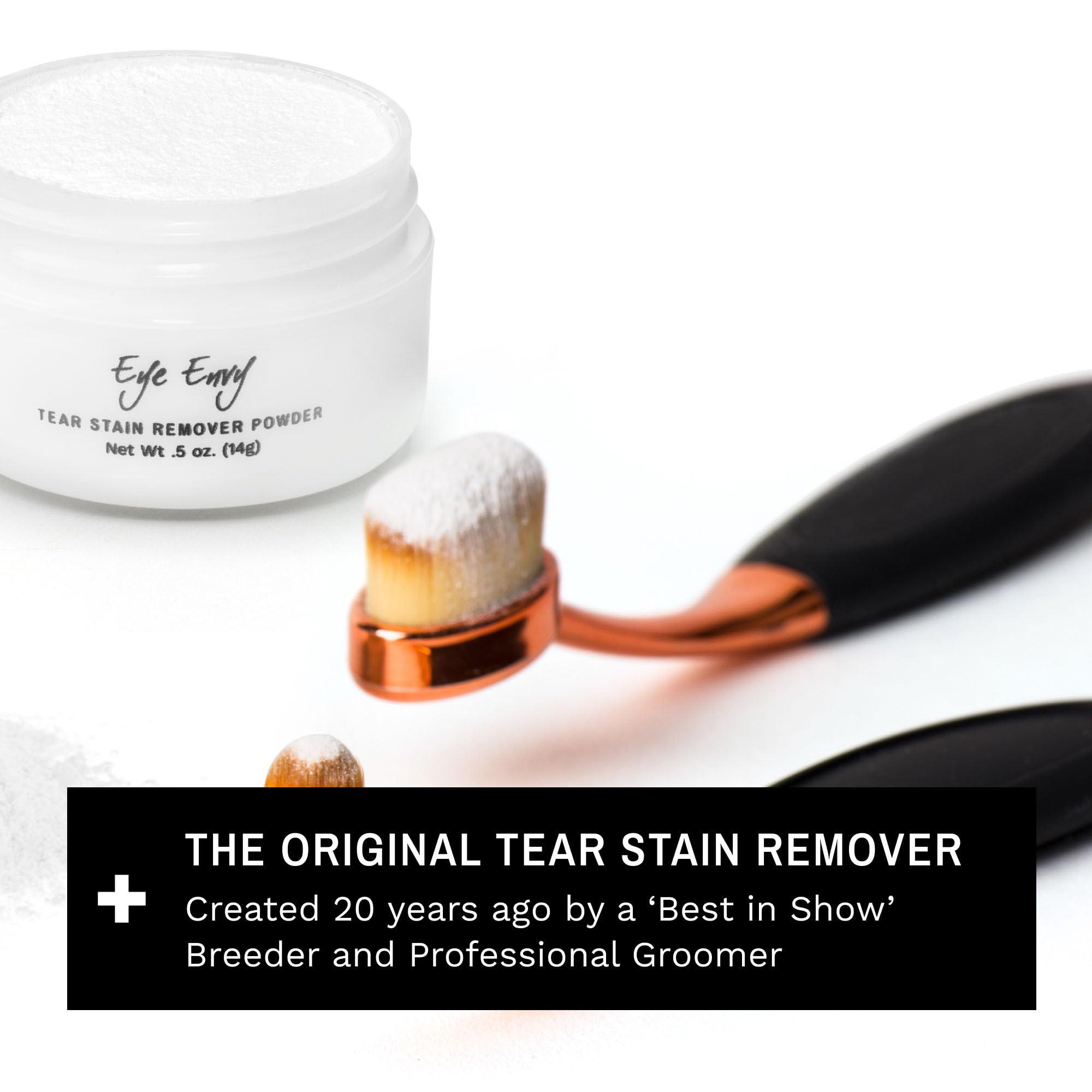 Eye Envy Dog Tear Stain Remover Powder - 2oz for Small & Medium Breeds | Safe & Effective Tear Stain Treatment for Poodles, Shih Tzus & Maltese | Daily Grooming Solution for Bright Eyes