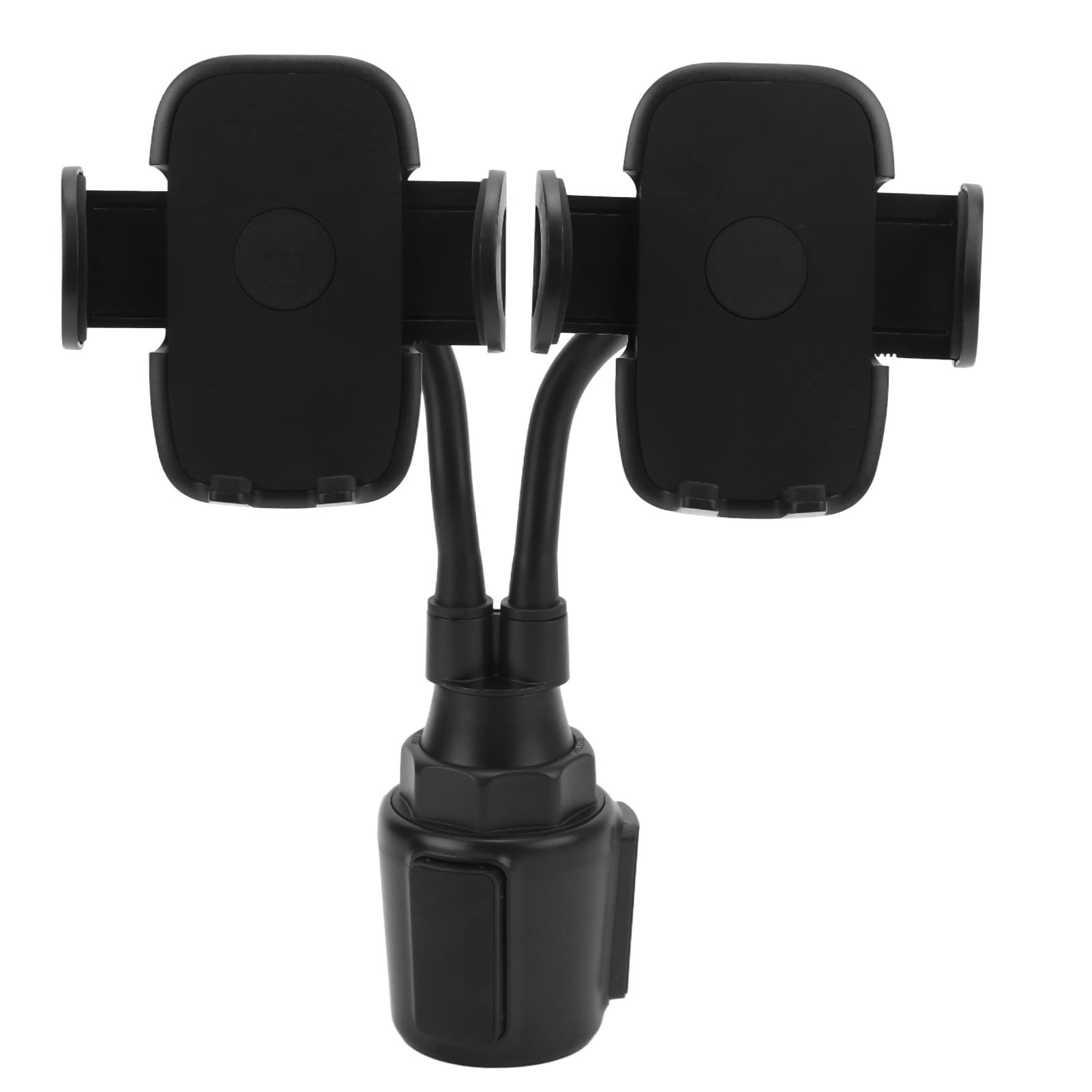 360° Rotatable Dual Phone Holder for Car Cup Holder - Universal Adjustable Car Phone Mount for 2.2-4in Wide Smartphones - Perfect for Hands-Free Navigation & Road Trips