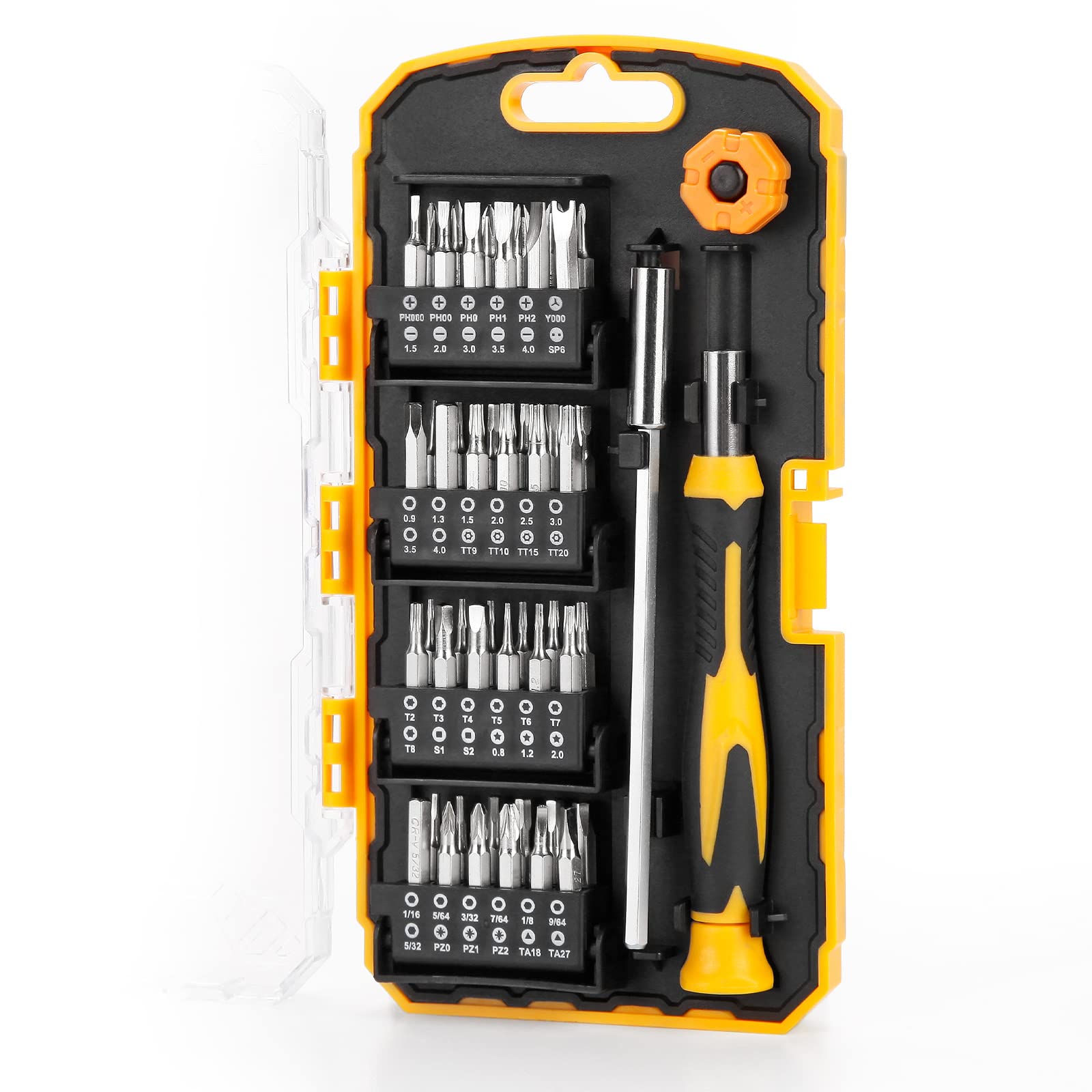 61Pcs Precision Screwdriver Set with Pentalobe Bits - Magnetic Driver Tool Kit with Flexible Shaft & Extension Rod - Perfect for Ring Doorbell, Laptop, Switch, PS4, Xbox, MacBook, iPhone, Smartwatch Repair & Electronics Maintenance