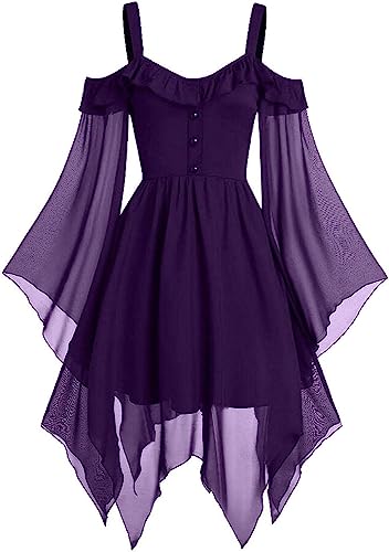 01-purple Renaissance Dress