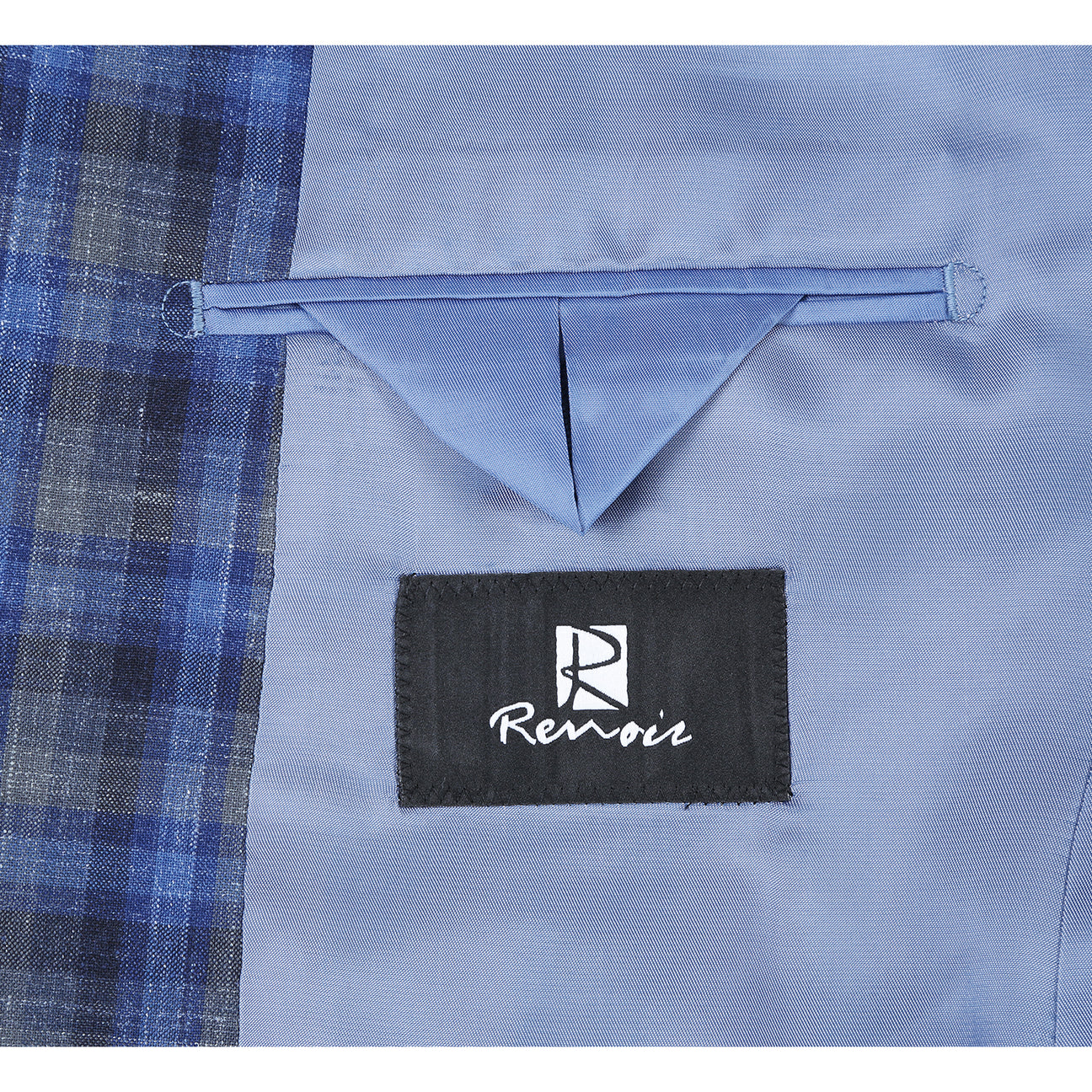 Alessandro Vitello by Renoir Slim Fit Wool Blend Checked Blazer - Blue 563 | Premium Men's Formal Jacket for Office, Business Meetings & Special Occasions