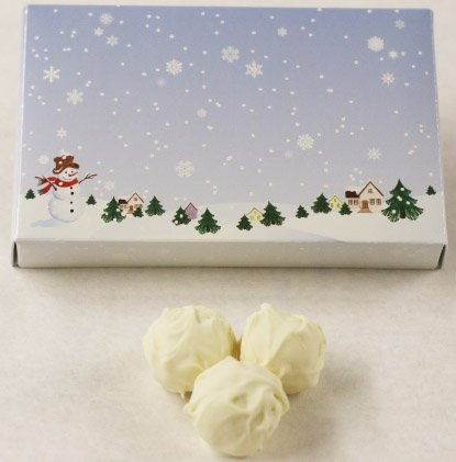 Scott's Cakes Premium White Chocolate Covered Pistachio Butter Truffles - 1lb Gourmet Gift Box | Perfect for Christmas Gifts, Holiday Parties & Winter Dessert Platters