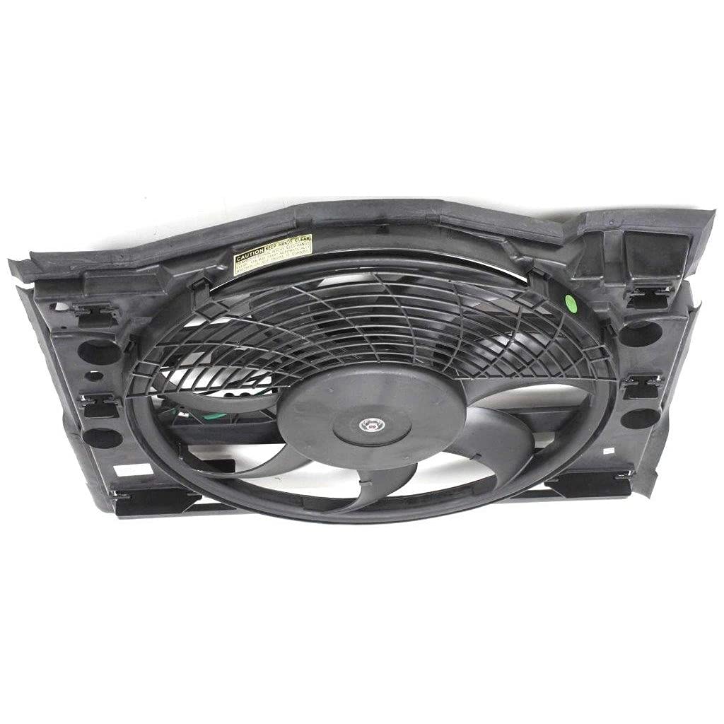 BMW 323i 325i 328i 330i Radiator Cooling Fan Replacement 1999-2005 - Single Fan Compatible with Automatic & Manual Transmission - OEM Part #BM3020100 64546988913 - Perfect for Engine Overheating Prevention & Summer Driving