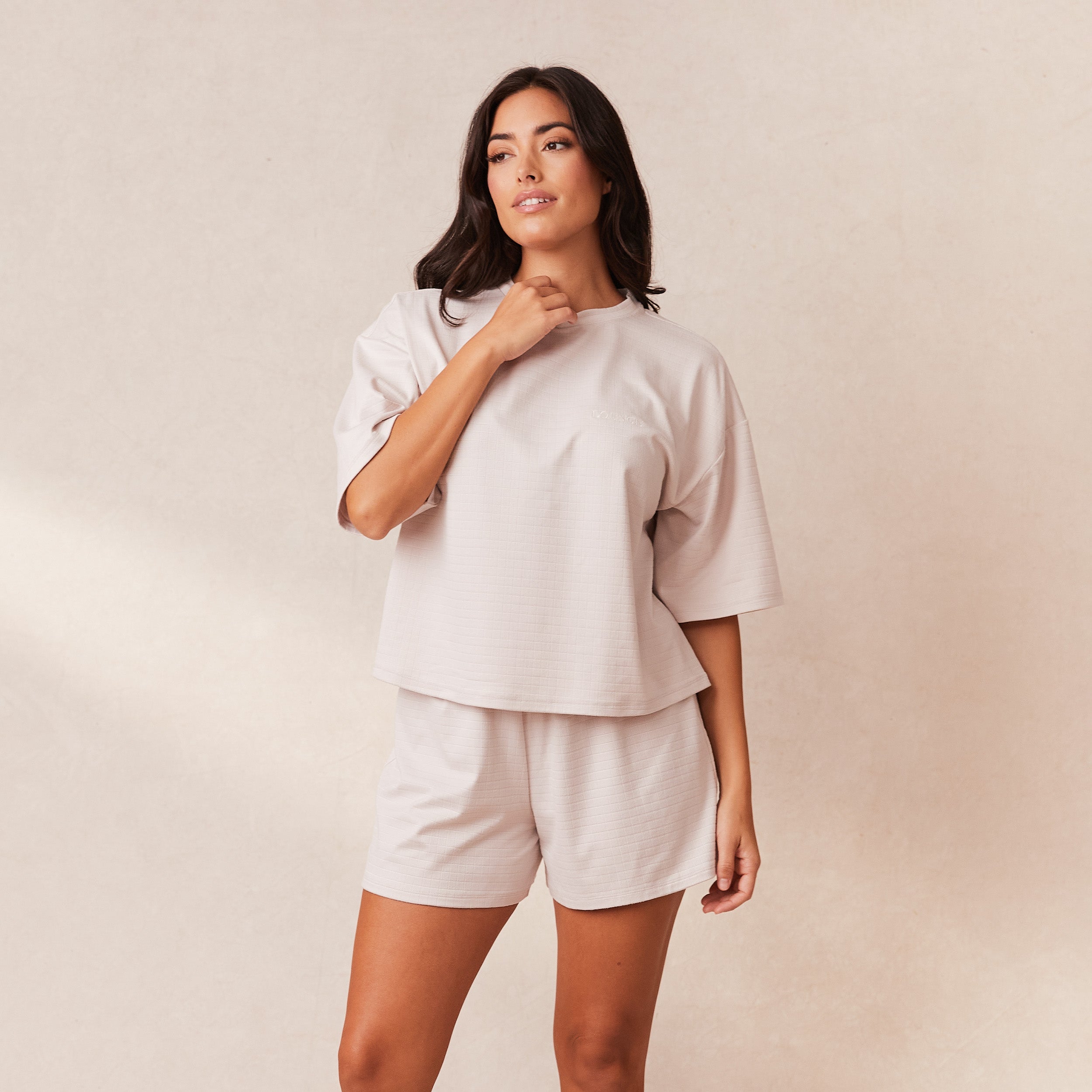 Cozy Classic Fleece Oversized Pyjama Tee for Women - Soft & Warm Loungewear Top (Cream) | Perfect for Relaxing at Home, Sleepwear & Winter Comfort