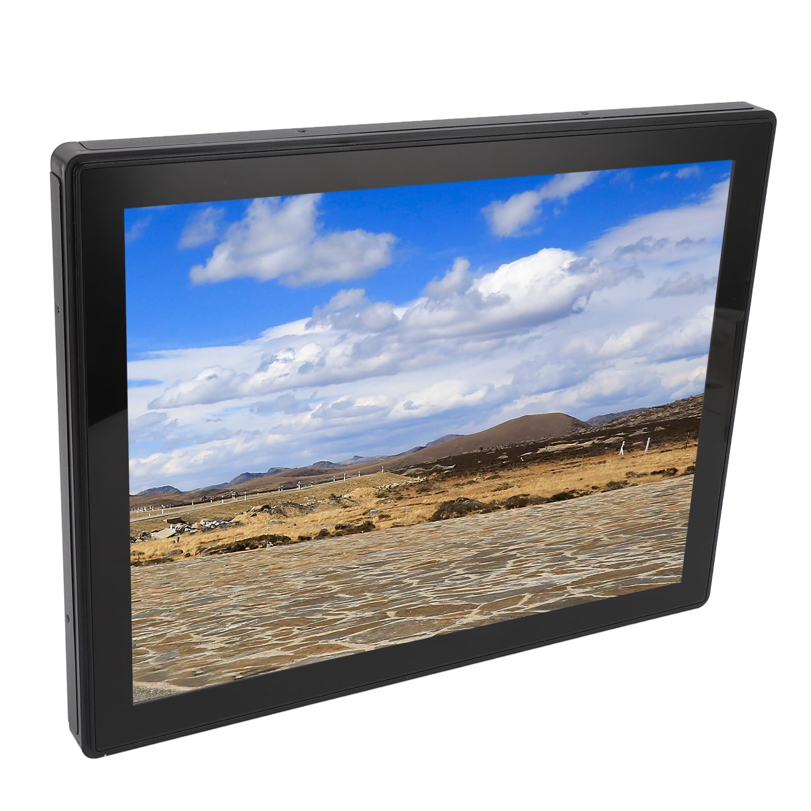 10-Point Multitouch Industrial Monitor with USB Interface, 1024x768 Resolution, Energy Saving - Perfect for Factory Automation, Kiosks & Control Panels (EU Plug)