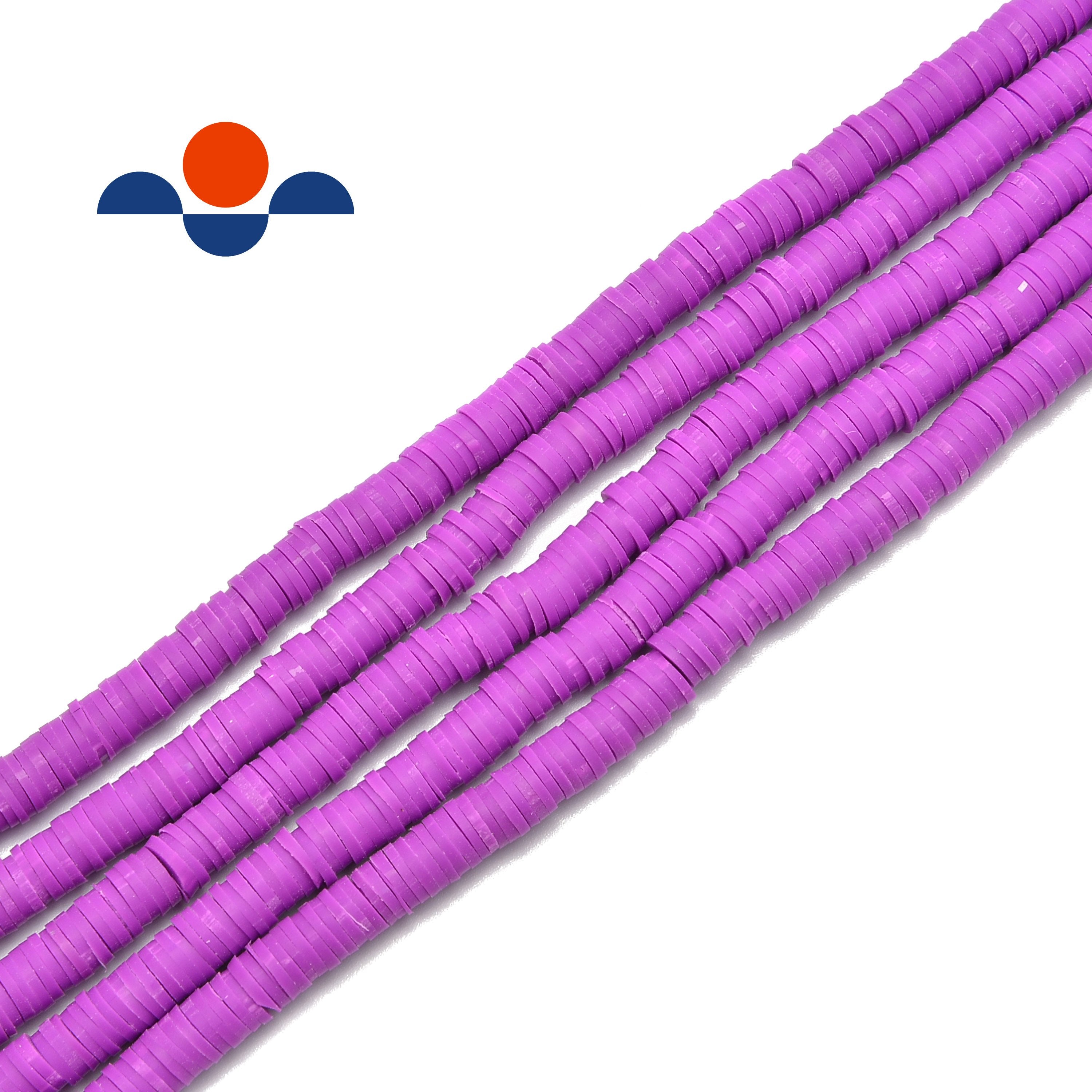 Polymer Clay Heishi Rondelle Disc Beads 1x6mm - 15.5 Inch Strand of African Tribal Beads for Jewelry Making, DIY Crafts, and Boho Fashion Accessories