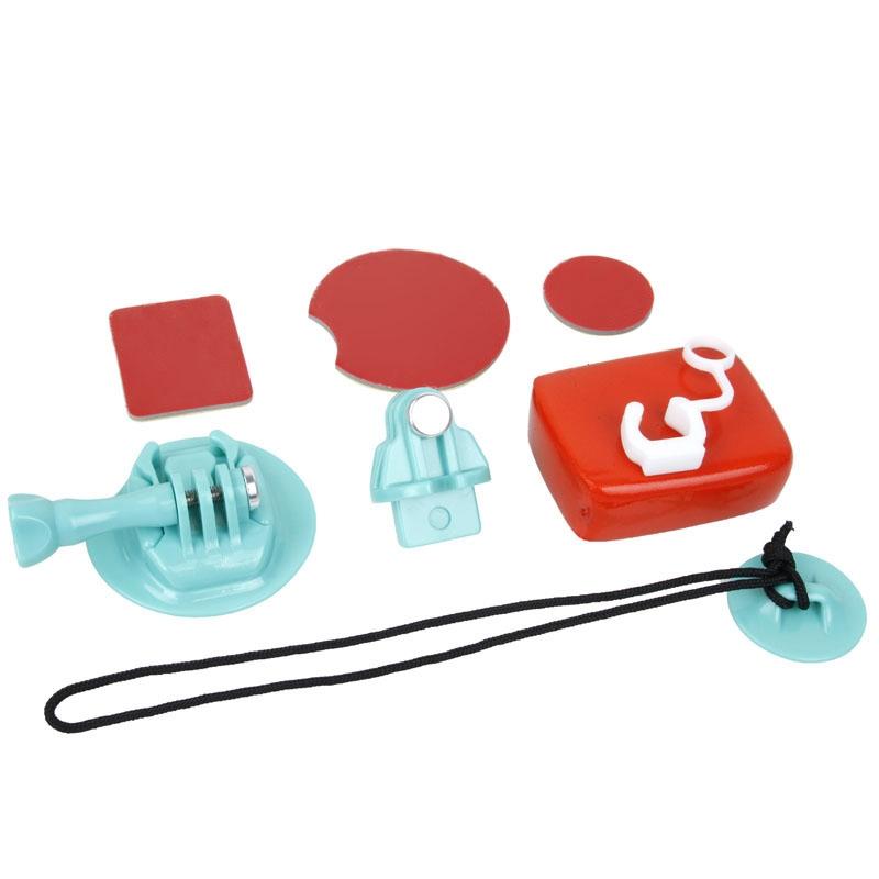 10-Piece Green Action Camera Mounting Kit - Secure Mounts for GoPro, DJI, and Sports Cameras - Perfect for Cycling, Surfing, and Outdoor Adventures