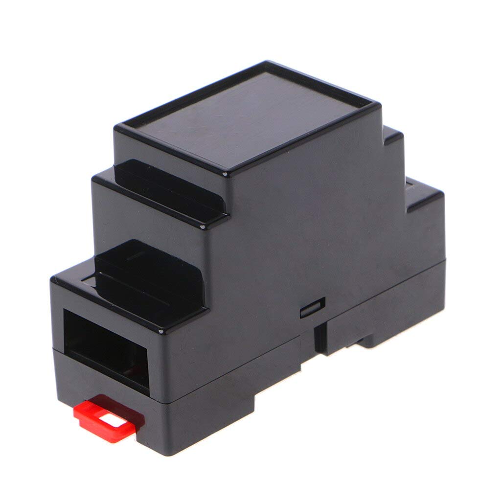 DIN Rail PLC Junction Box - 2 Pack 88x37x59mm Plastic Electrical Enclosure for Industrial Control Panel & Automation Projects