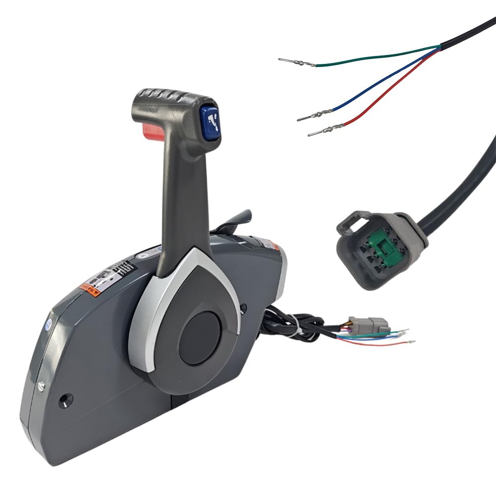 Evinrude Johnson Side Mount Remote Control Box 5006180 - Outboard Throttle Control with Ignition Switch & Key (Push to Open) - Perfect for Marine Boating & Fishing Boats