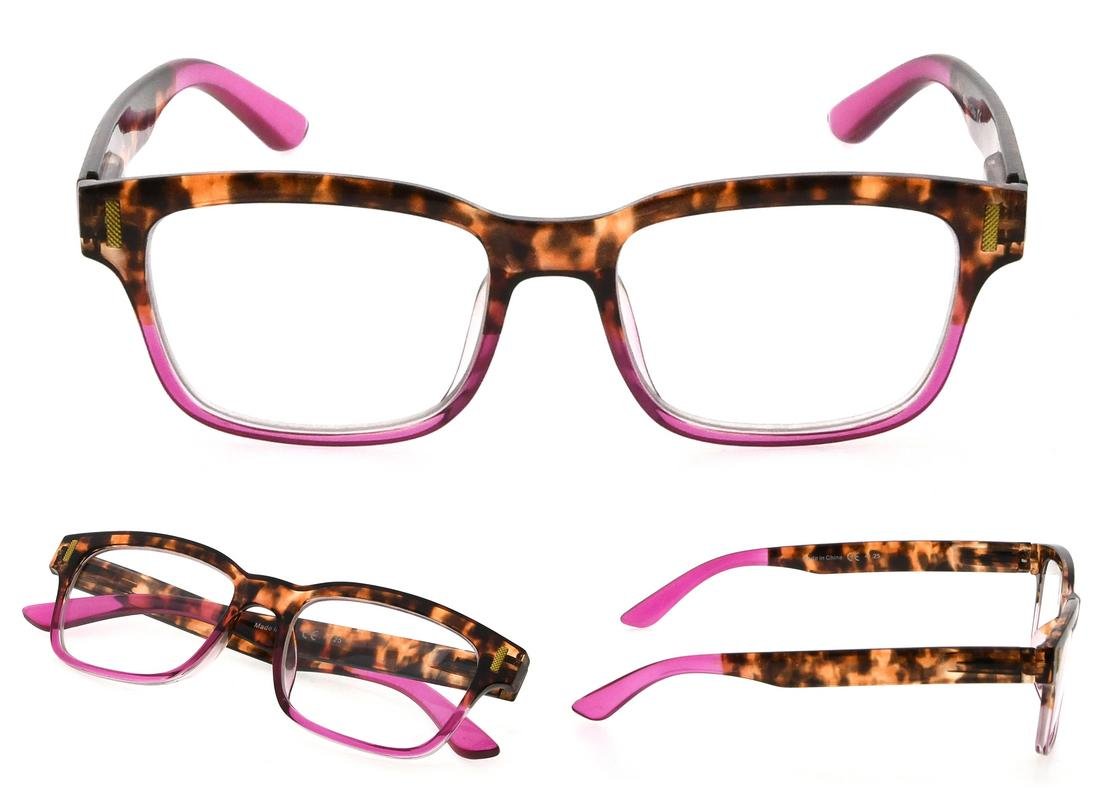 LUR Reading Glasses 5 Pack - Stylish Magnifying Readers for Women - Perfect for Reading, Crafting & Computer Work