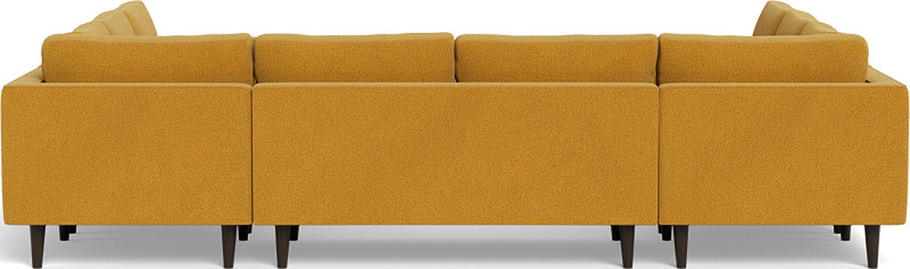 Ladybird 134 U Sectional Sofa - Modern L-Shaped Couch with Reversible Chaise, Soft Fabric Upholstery for Living Room, Family Room, or Home Theater