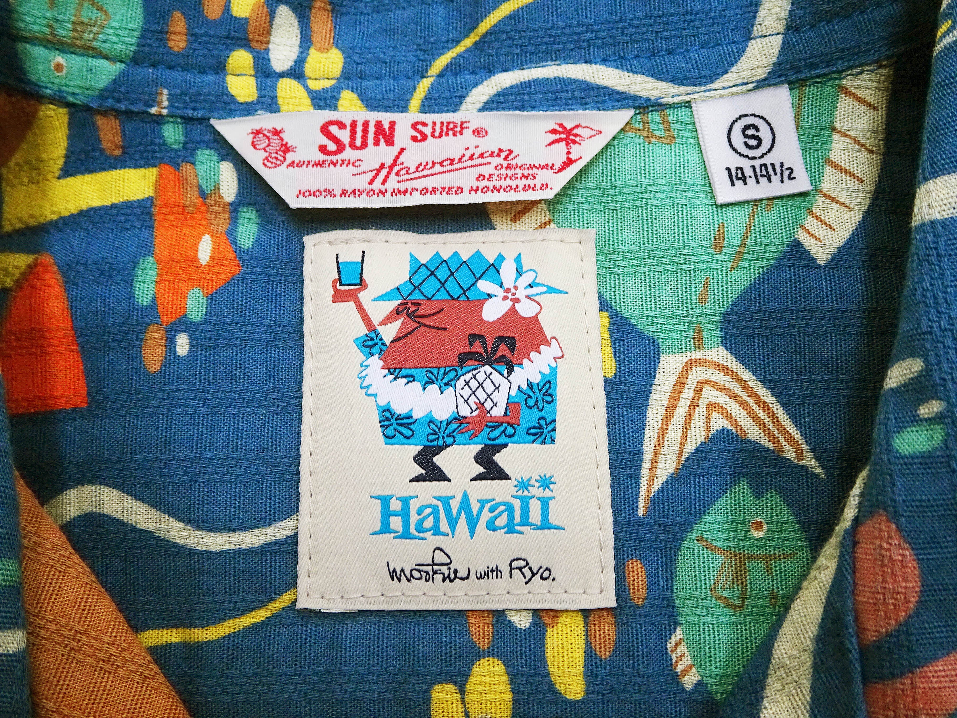 Sun Surf Men's Cotton Hawaiian Shirt | Uncle Torys Graphic Design | Short Sleeve Aloha Shirt for Beach, Vacation & Summer Parties | SS39538 in Navy Blue