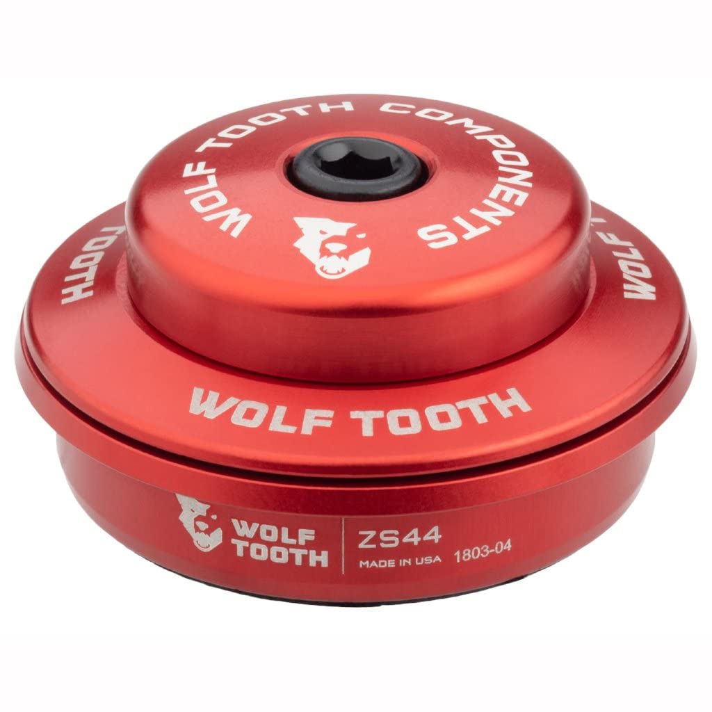 Wolf Tooth Premium Zero Stack (ZS) Headset - Lightweight MTB & Road Bike Headset for Smooth Steering - Perfect for Trail Riding, Commuting, and Performance Cycling