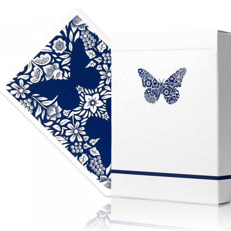 Blue Workers Edition Butterfly Playing Cards - Premium Quality for Magic Tricks, Cardistry & Poker Games - Perfect for Professional Magicians, Card Enthusiasts & Casino Nights
