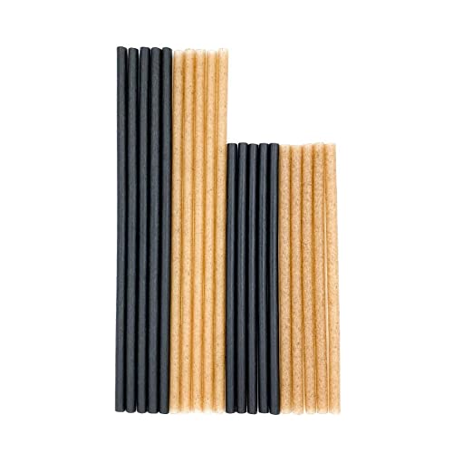 500 Pack Biodegradable Agave Fiber Cocktail Straws - Eco-Friendly Alternative to Plastic & Paper Straws, 5.75 Inch Plant-Based Drinking Straws for Parties, Restaurants & Home Use