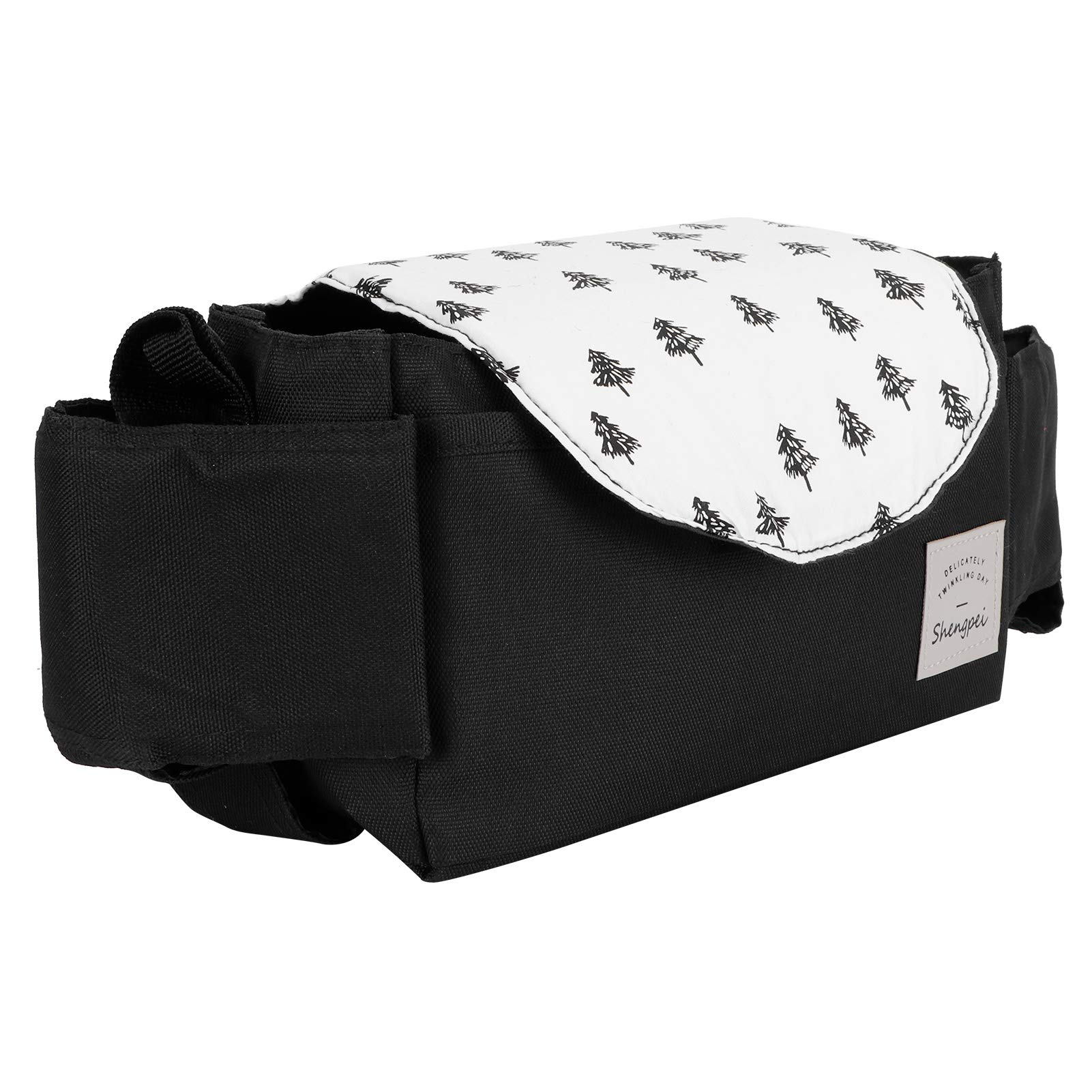 Lightweight & Durable Stroller Organizer Bag - Oxford Cloth Storage Pouch for Baby Strollers (Small Tree Pattern) - Perfect for Diapers, Bottles & Essentials On-the-Go