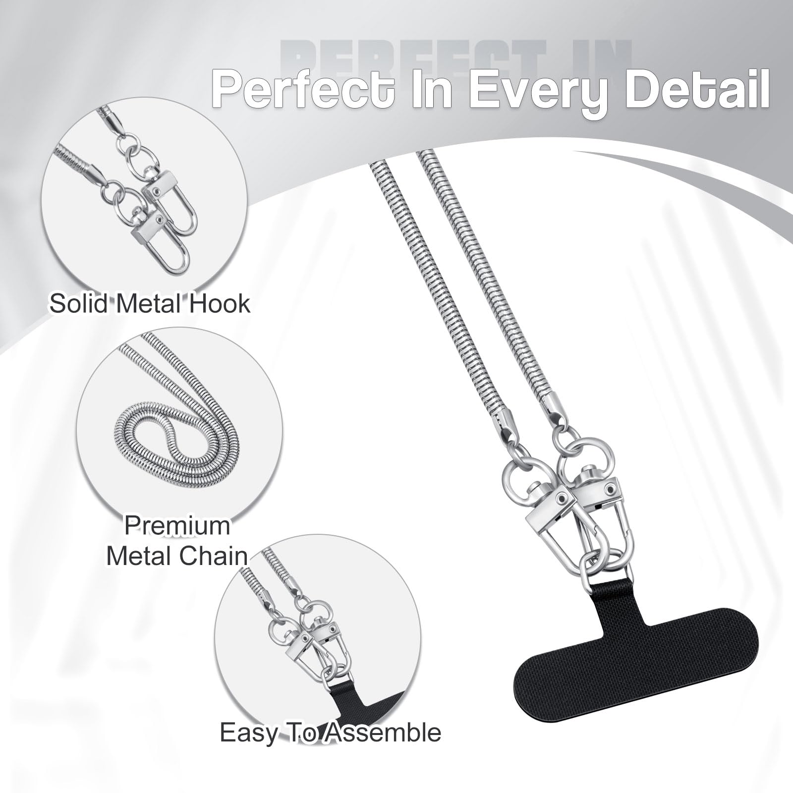 Universal Phone Lanyard with Wrist Strap - Compatible with Most Smartphones for Hands-Free Convenience