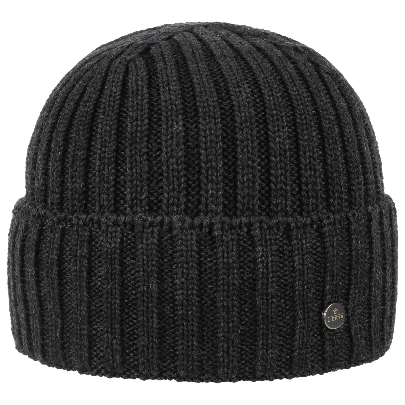 Lierys Merino Wool Rib Knit Beanie - Soft Winter Hat for Men & Women - Perfect for Skiing, Hiking & Cold Weather Activities