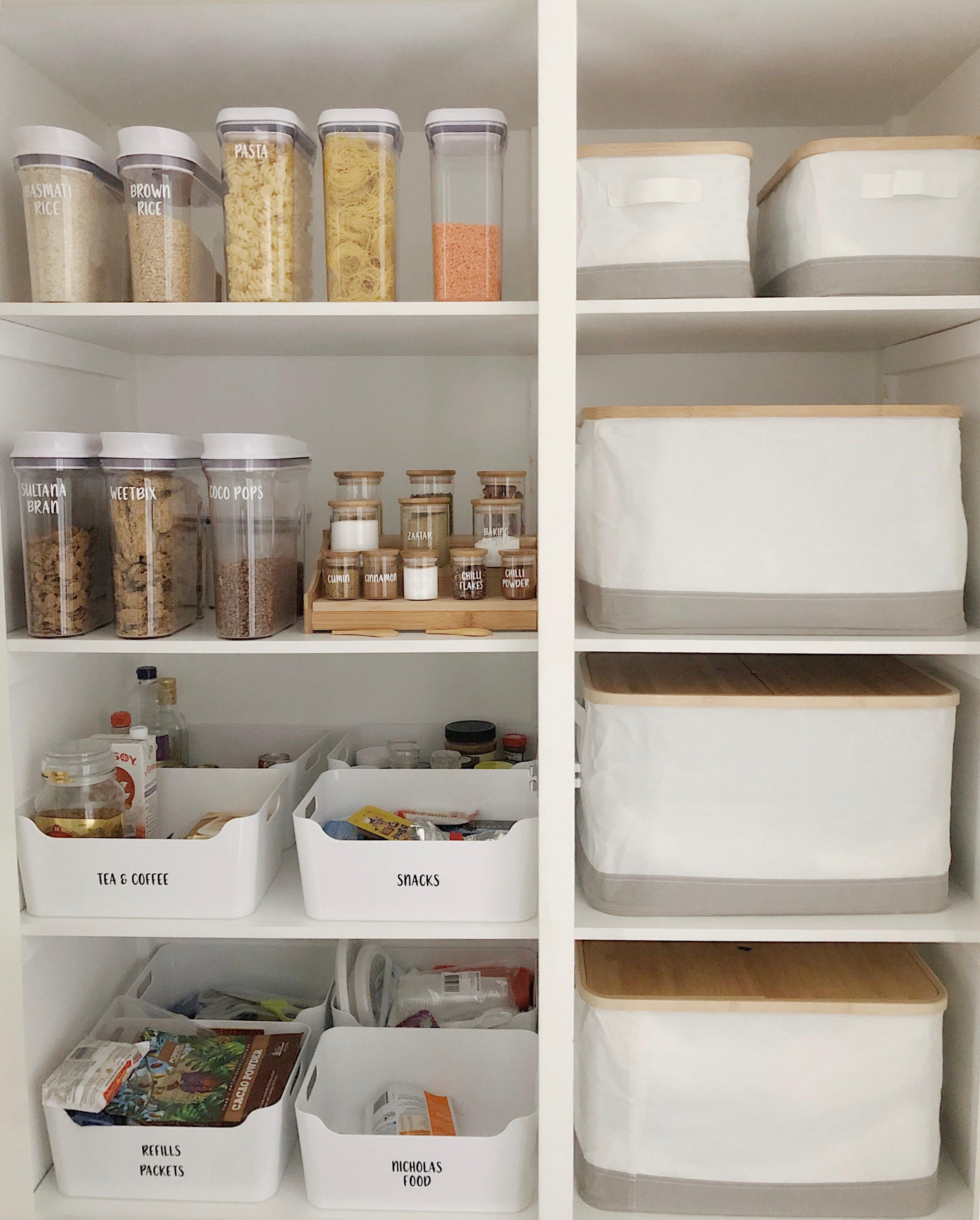 Custom Refrigerator & Storage Bin Vinyl Labels - Waterproof, Durable Organizer Stickers for Kitchen, Pantry & Office Organization
