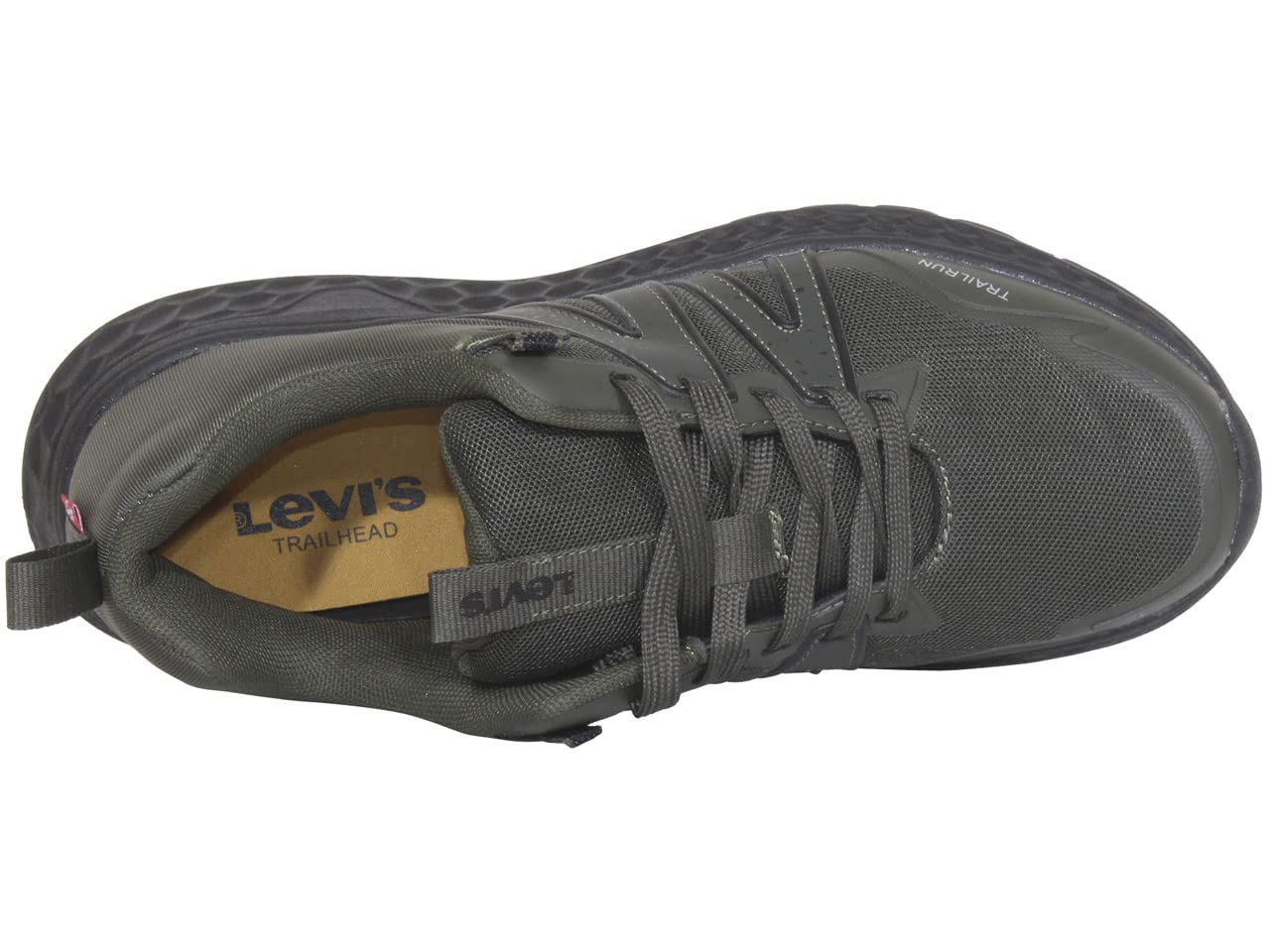 Levi's Men's Newbury-Trail Low-Top Sneakers - Olive/Black Running Shoes Size 11 | Lightweight Comfort for Walking, Hiking & Casual Wear